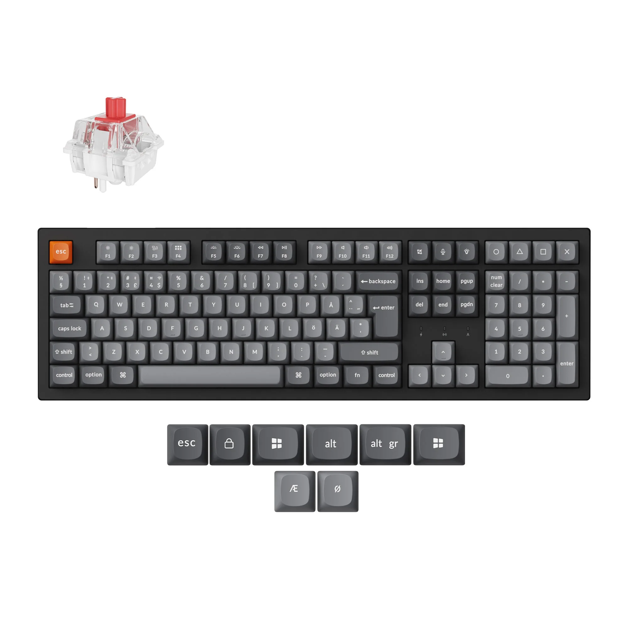 Keychron K10 Max QMK langaton mekaaninen näppäimistö, ISO-asettelu, kokoelma