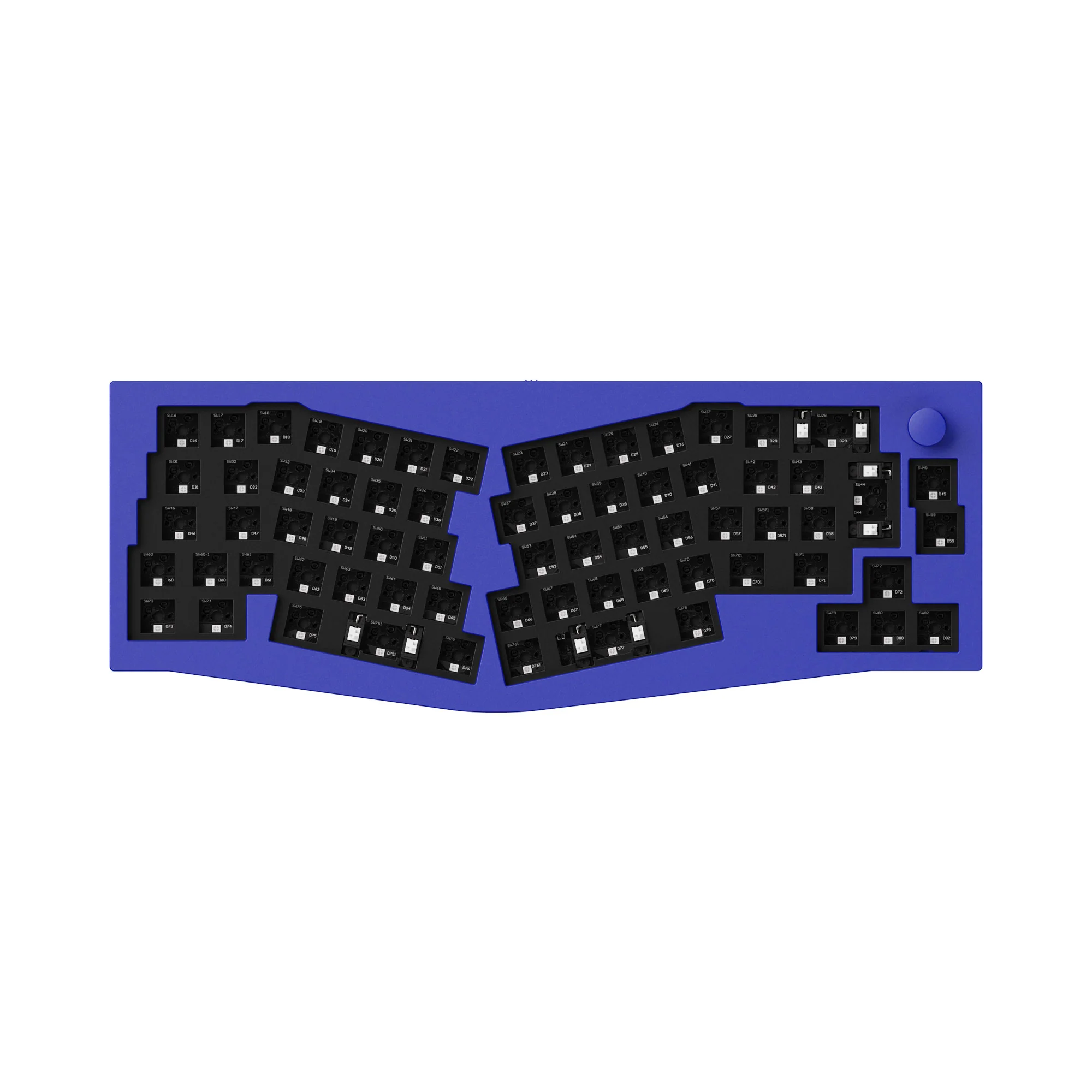 Teclado Mecânico Personalizado QMK Keychron Q8 (Layout Alice) - Coleção de Layout ISO