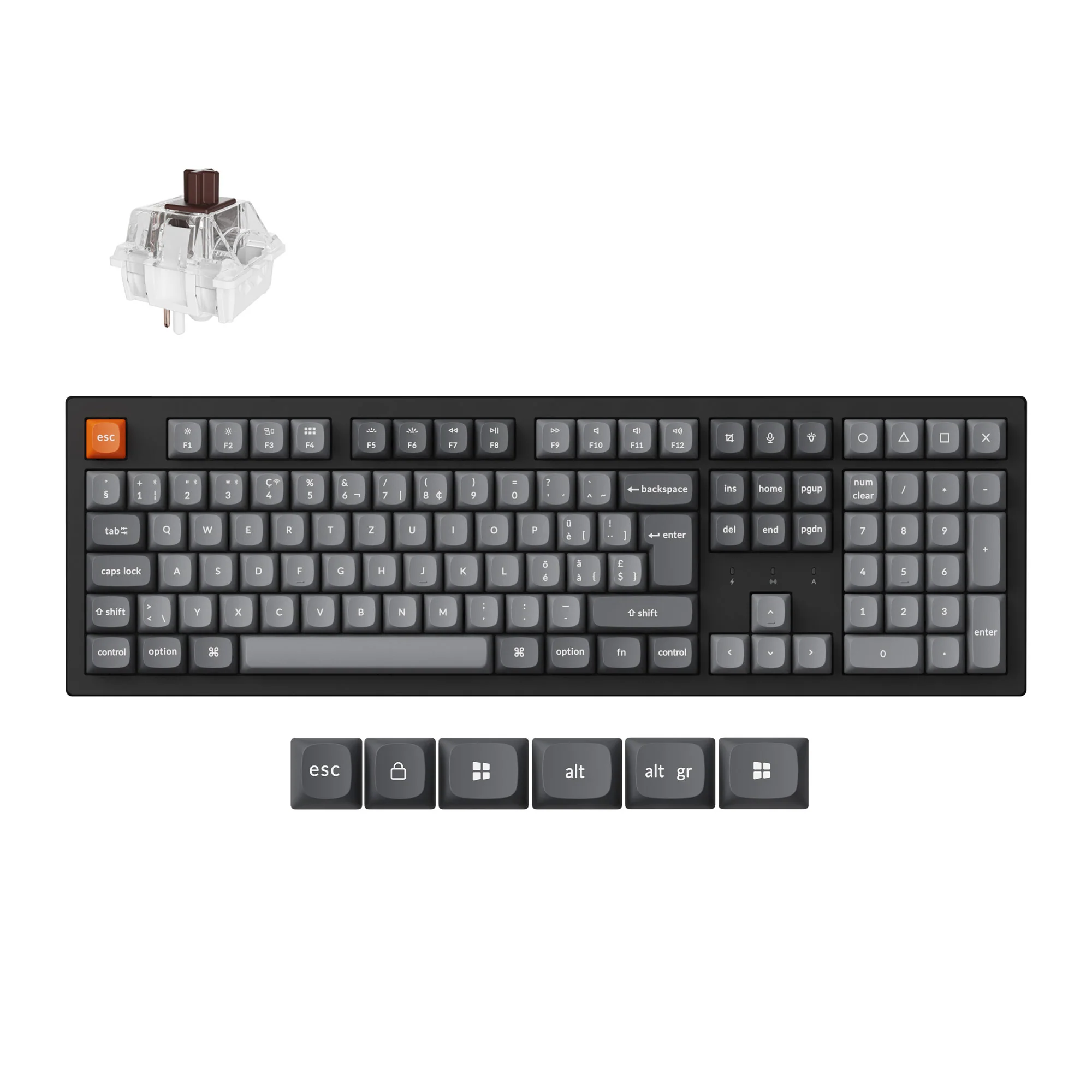 Keychron K10 Max QMK langaton mekaaninen näppäimistö, ISO-asettelu, kokoelma