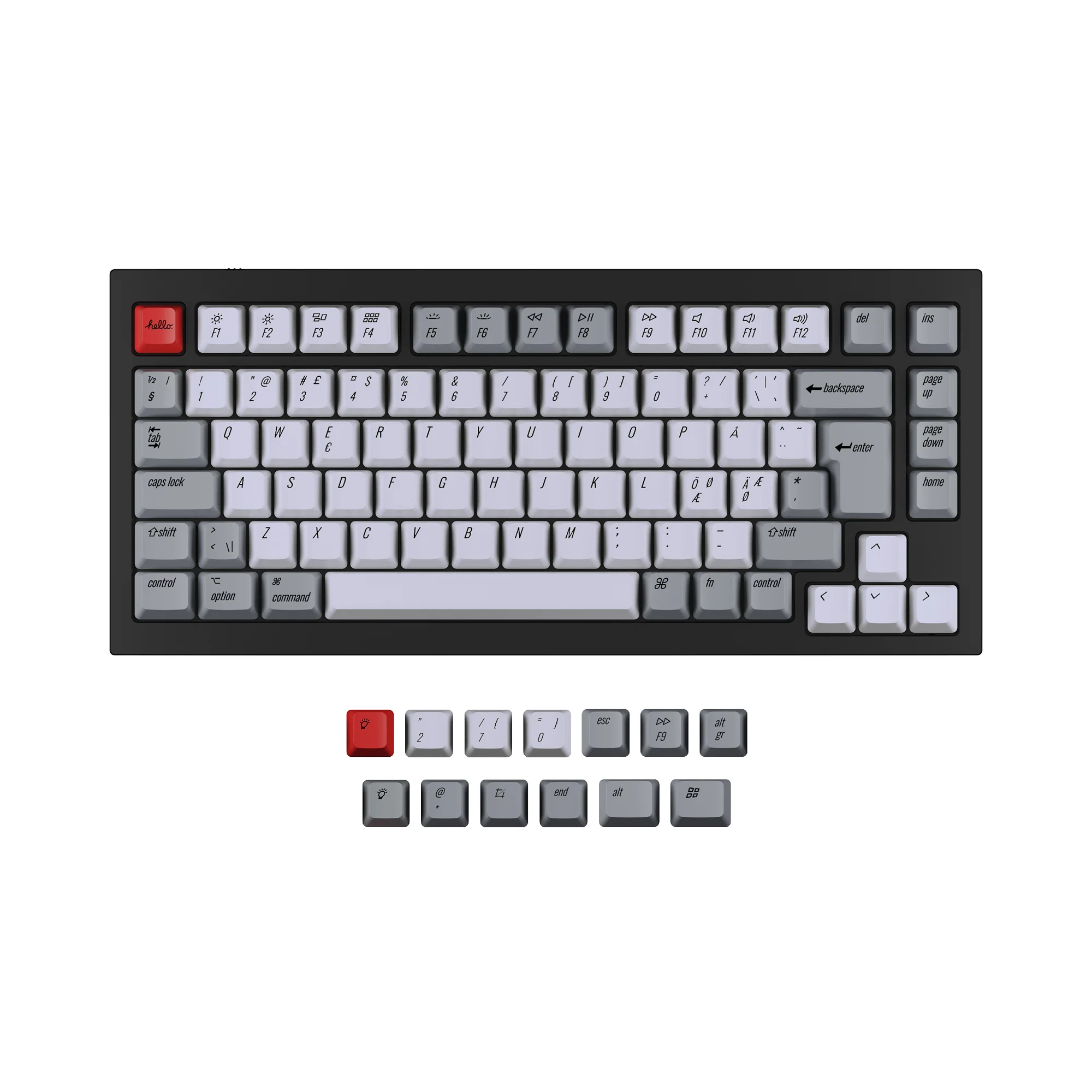 ISO Q1 & Q1 Pro & V1 & K2 & K2 Pro OEM Dye-Sub PBT Keycap-Set