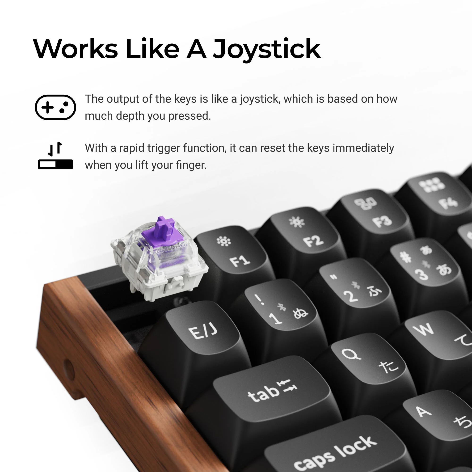 Keychron K2 HE langaton mukautettava magneettikytkinnäppäimistö (Japanin JIS-asettelu)