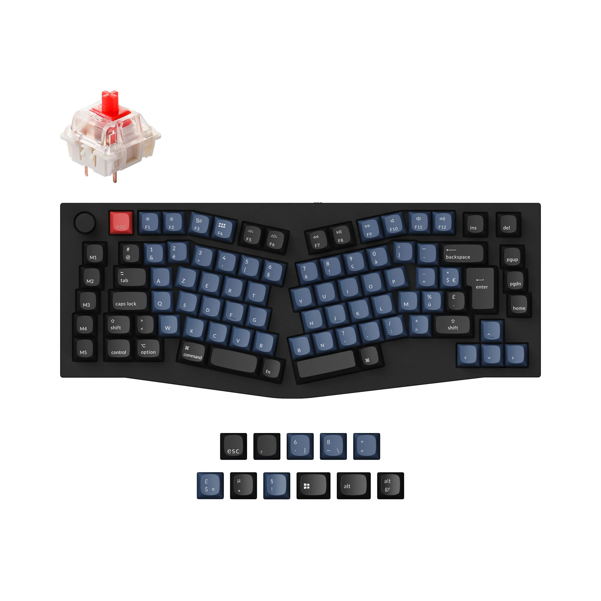 Keychron Q10 (Alice-asettelu) QMK Custom -mekaaninen näppäimistö, ISO-asettelukokoelma