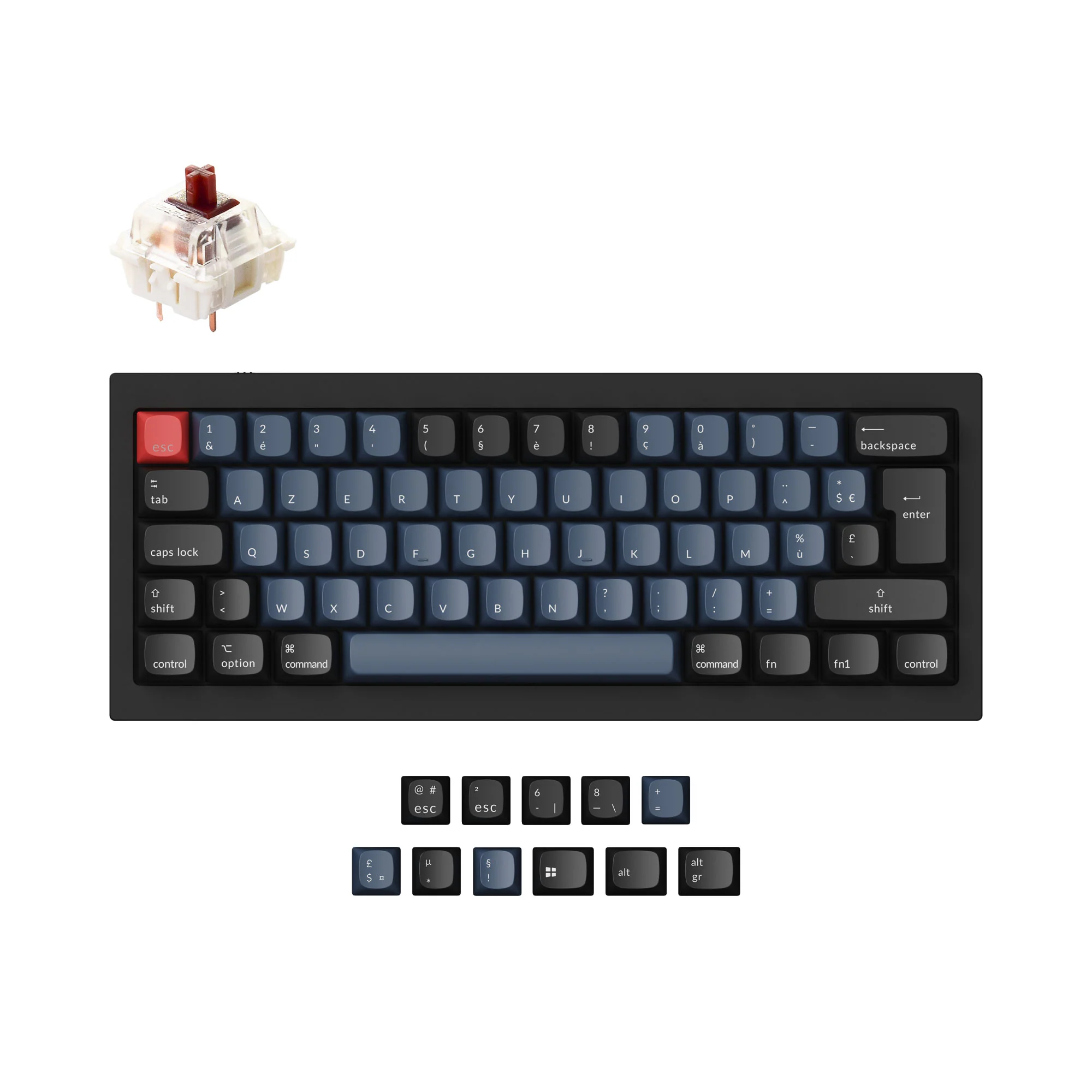 Keychron Q4 QMK Custom mekanisk tastatur ISO-layout-kollektion