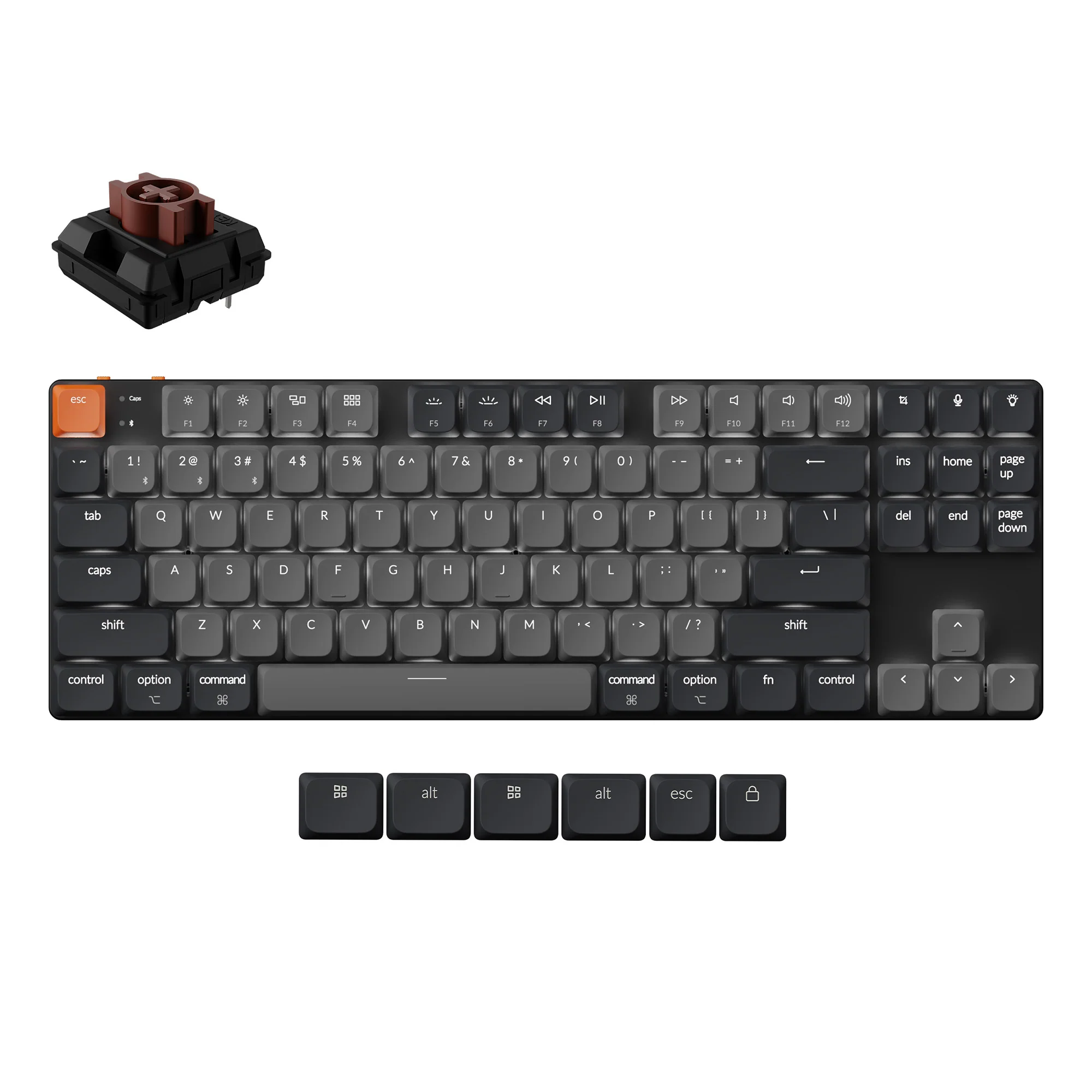 Teclado mecânico sem fio QMK Keychron K1 (Versão 6)