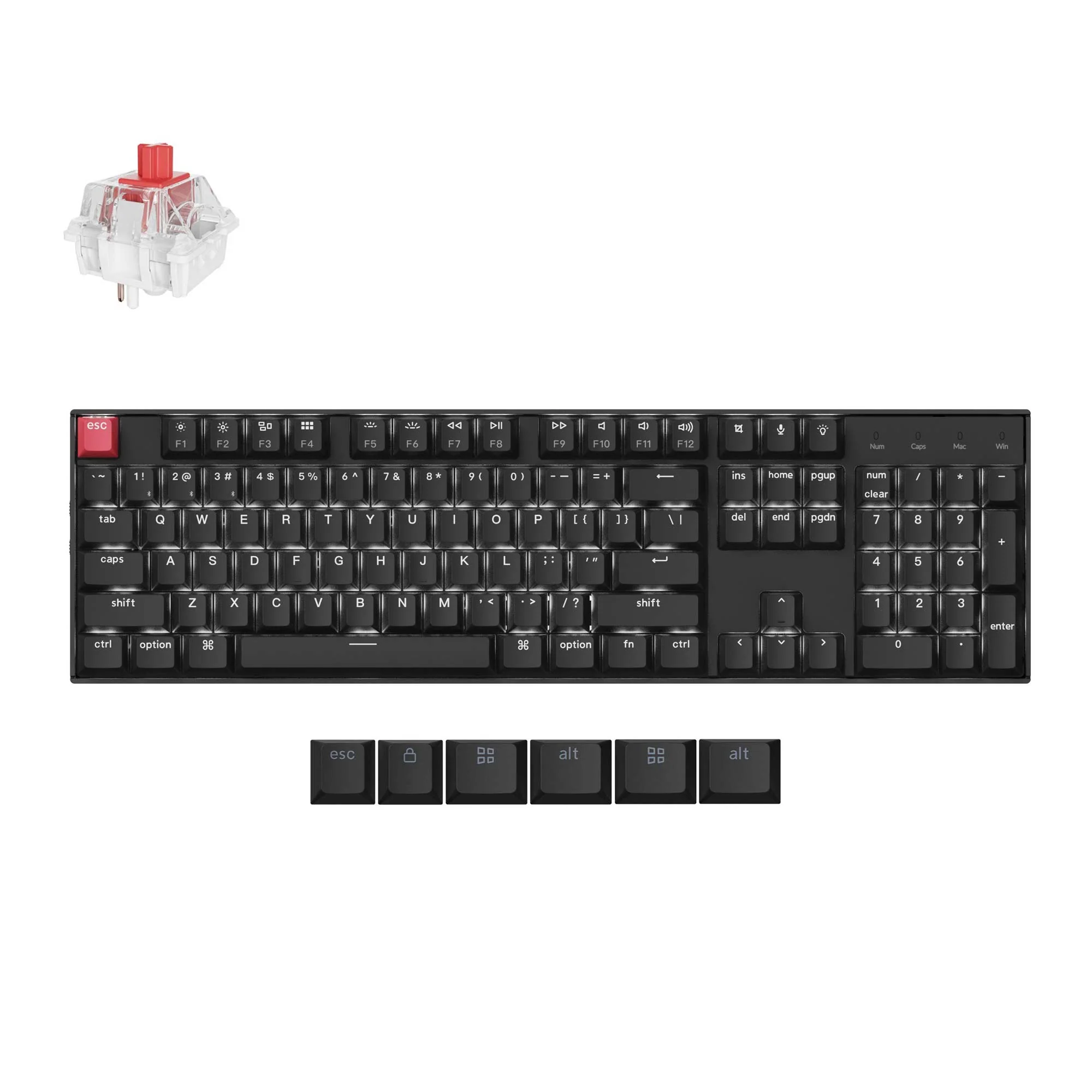 Keychron K10 QMK langaton mekaaninen näppäimistö (versio 2)