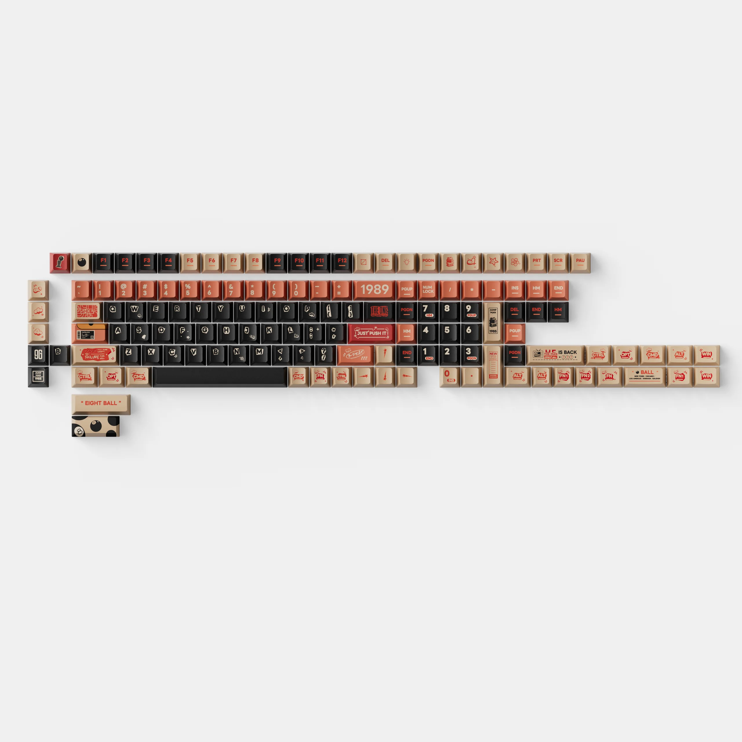 Poster - Set completo de keycaps PBT de perfil Cherry con sublimación