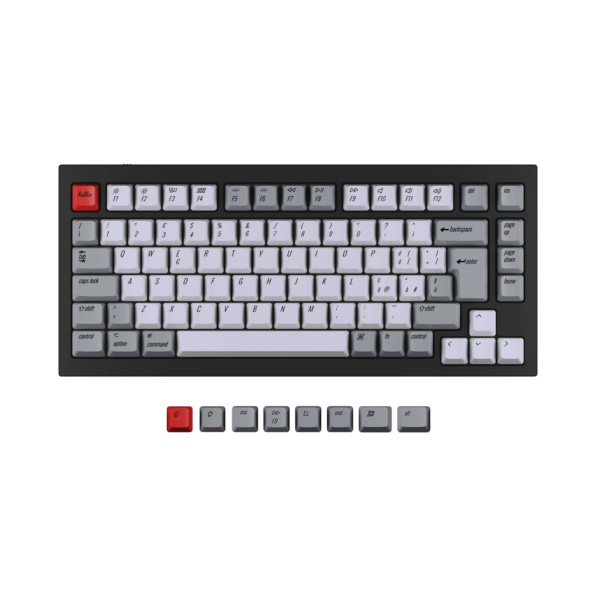 ISO Q1 & Q1 Pro & V1 & K2 & K2 Pro OEM Dye-Sub PBT Keycap-Set