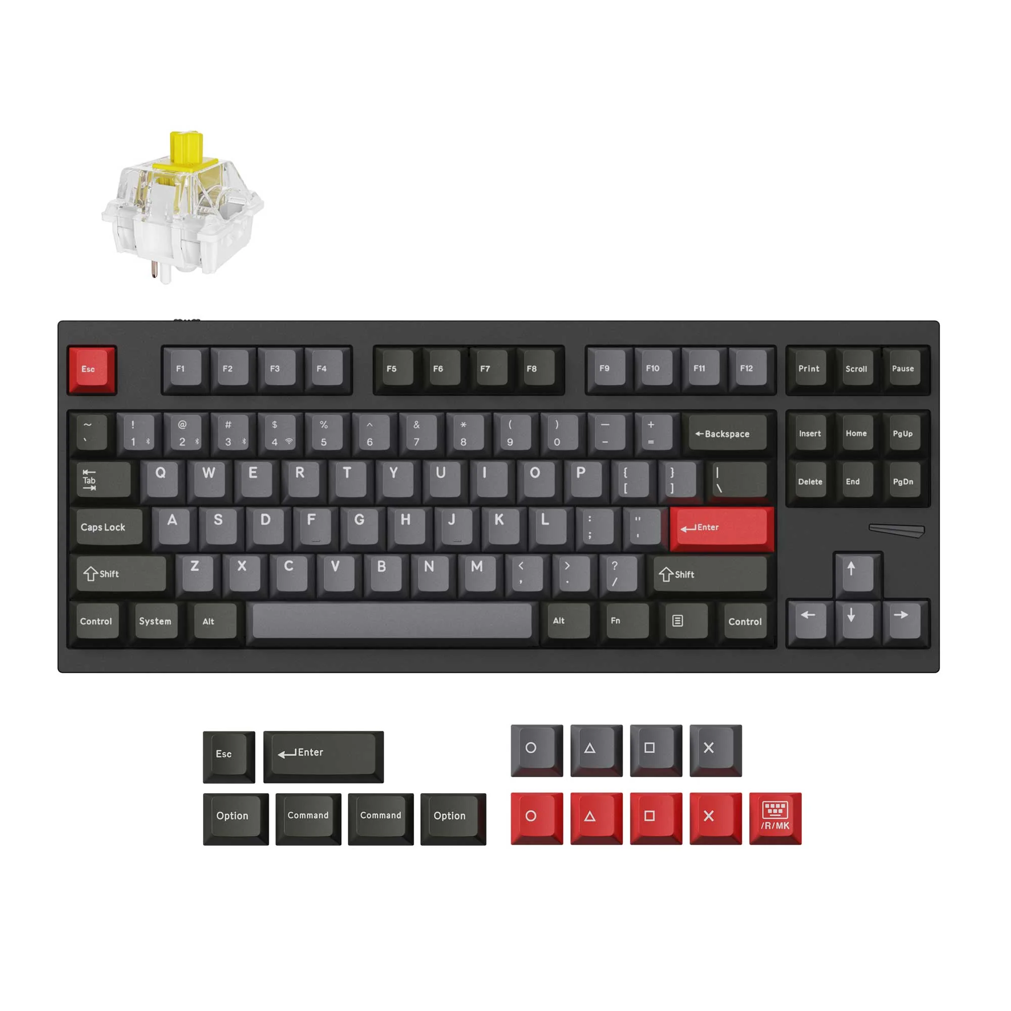 Teclado gamer personalizado sem fio QMK Lemokey L4
