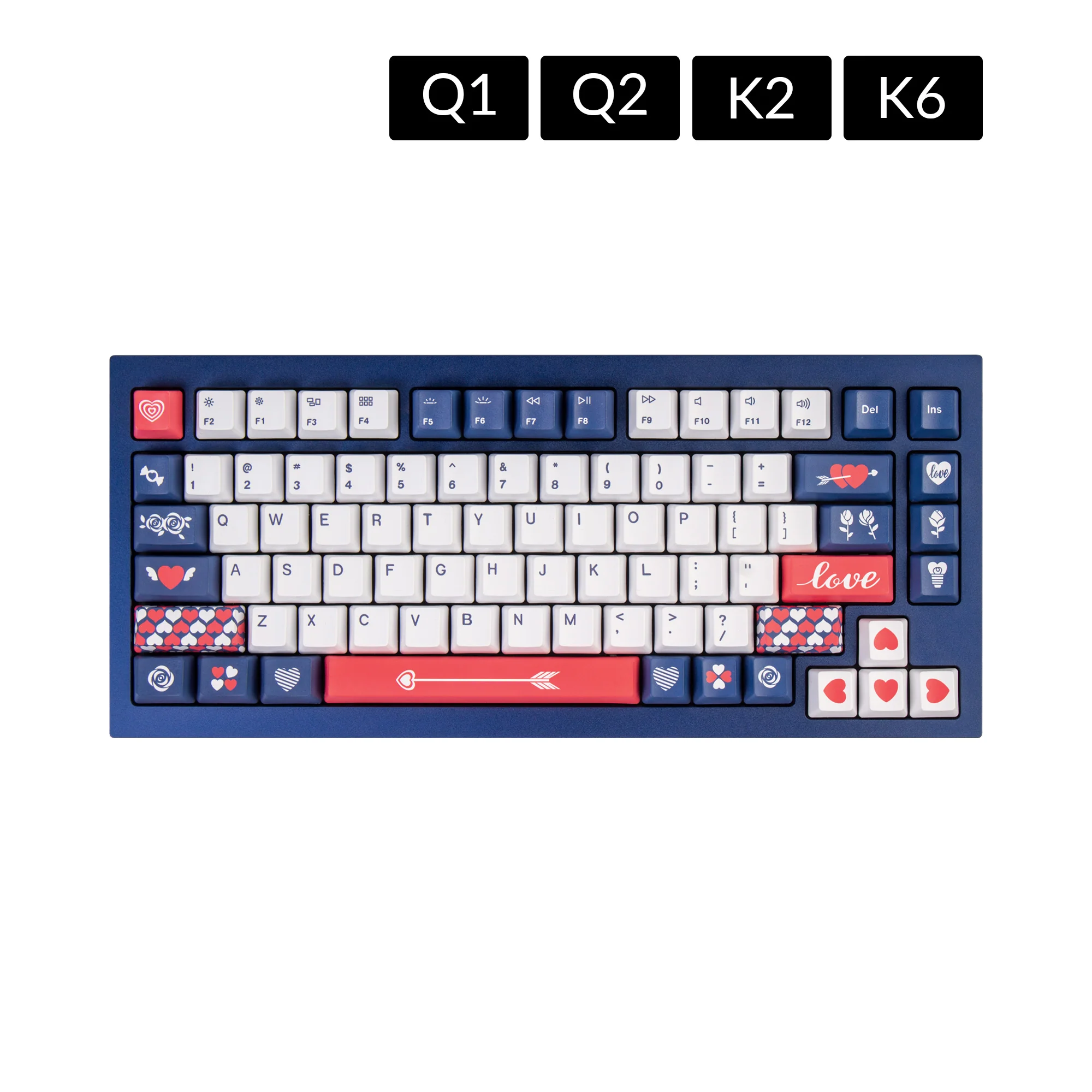 OEM Dye-Sub PBT -näppäinsarja - Love