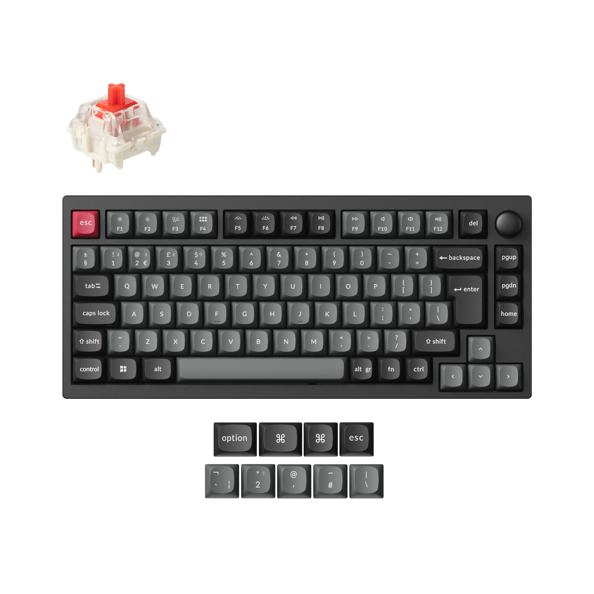 Lemokey P1 QMK langaton custom-mekaaninen näppäimistö ISO-layout-kokoelma