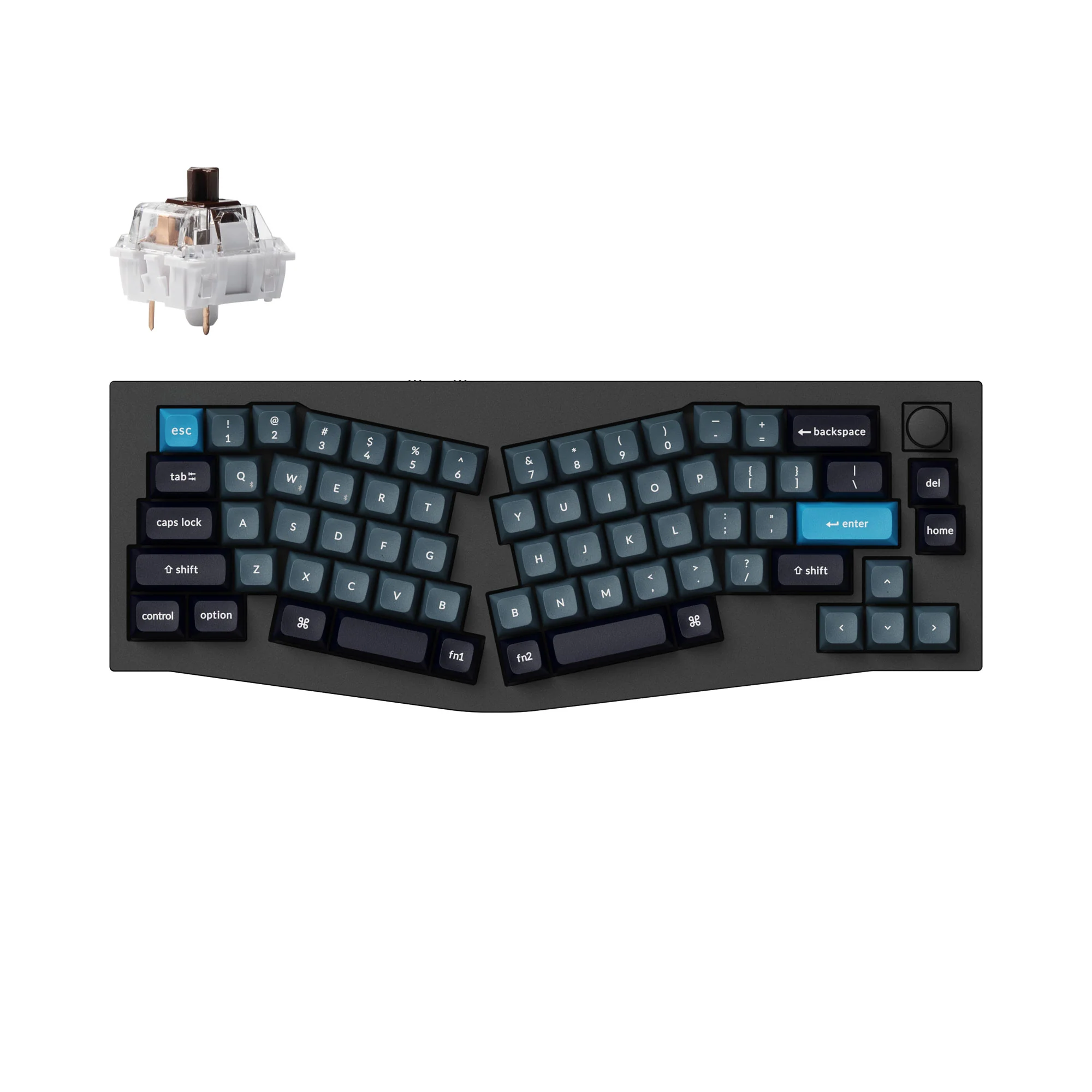 Teclado Mecânico Personalizado Sem Fio Keychron Q8 Pro (Layout Alice) QMK/VIA