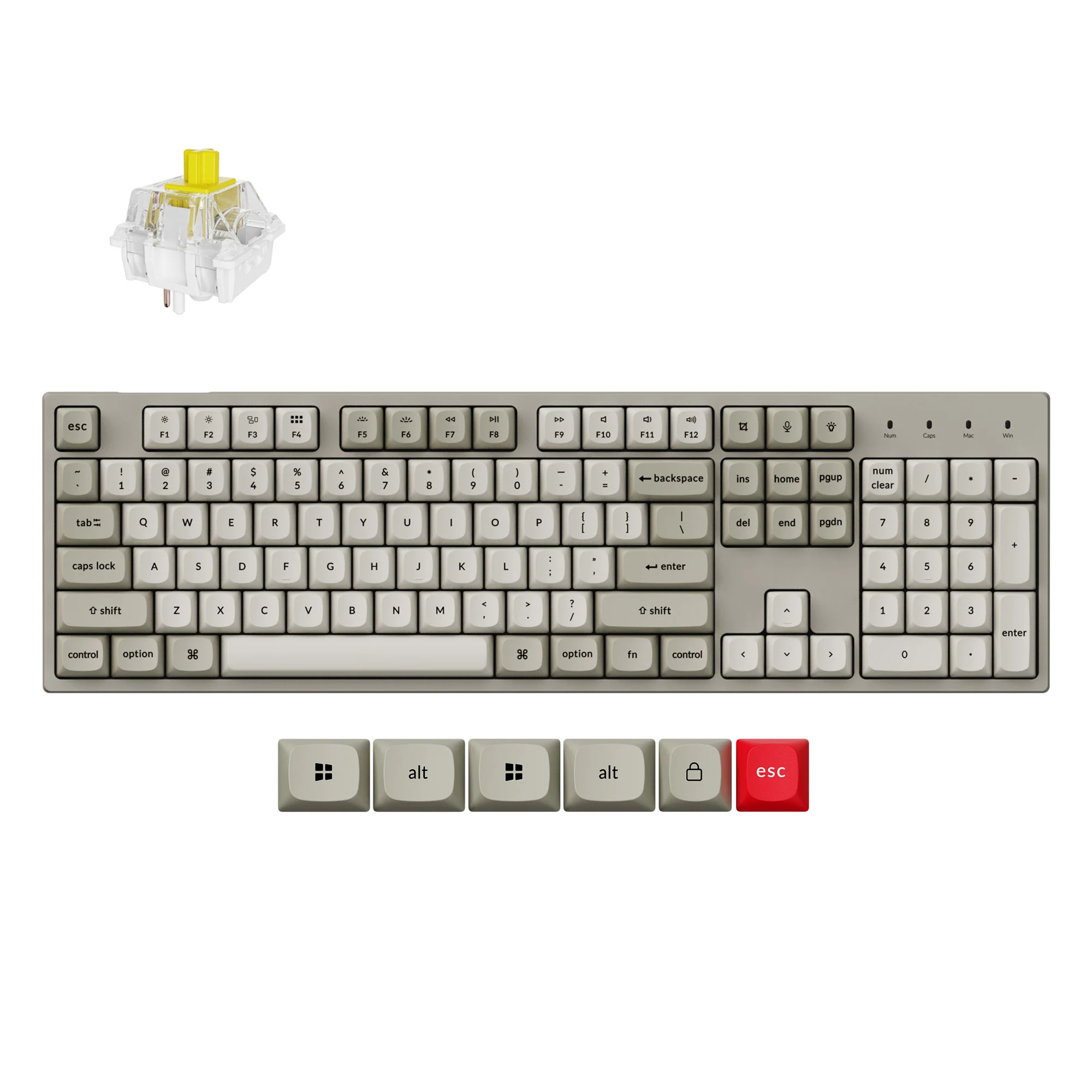 Keychron C2 Pro 8K QMK Przewodowa mechaniczna klawiatura custom