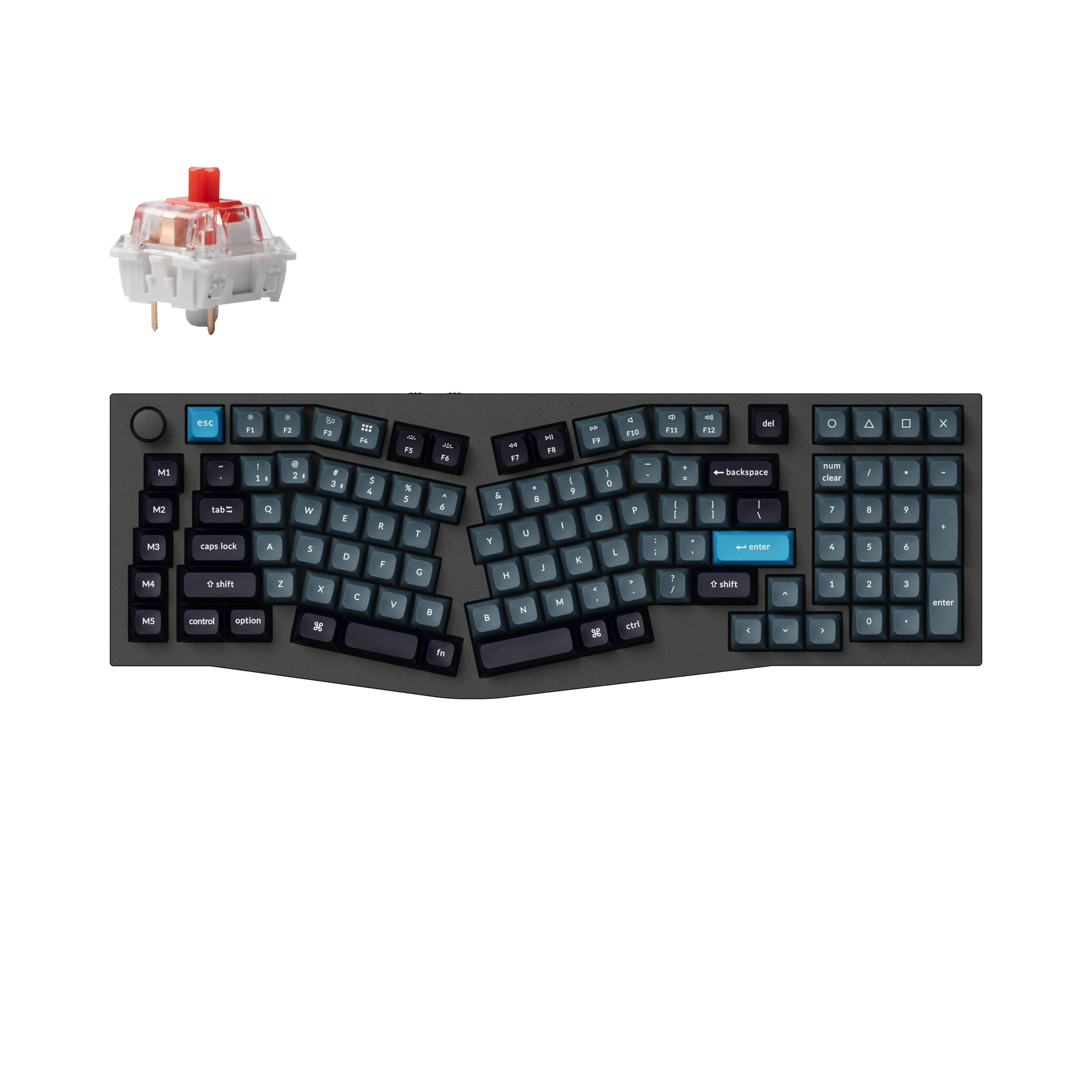 Teclado Mecânico Personalizado Sem Fio Keychron Q13 Pro (Layout Alice) QMK/VIA