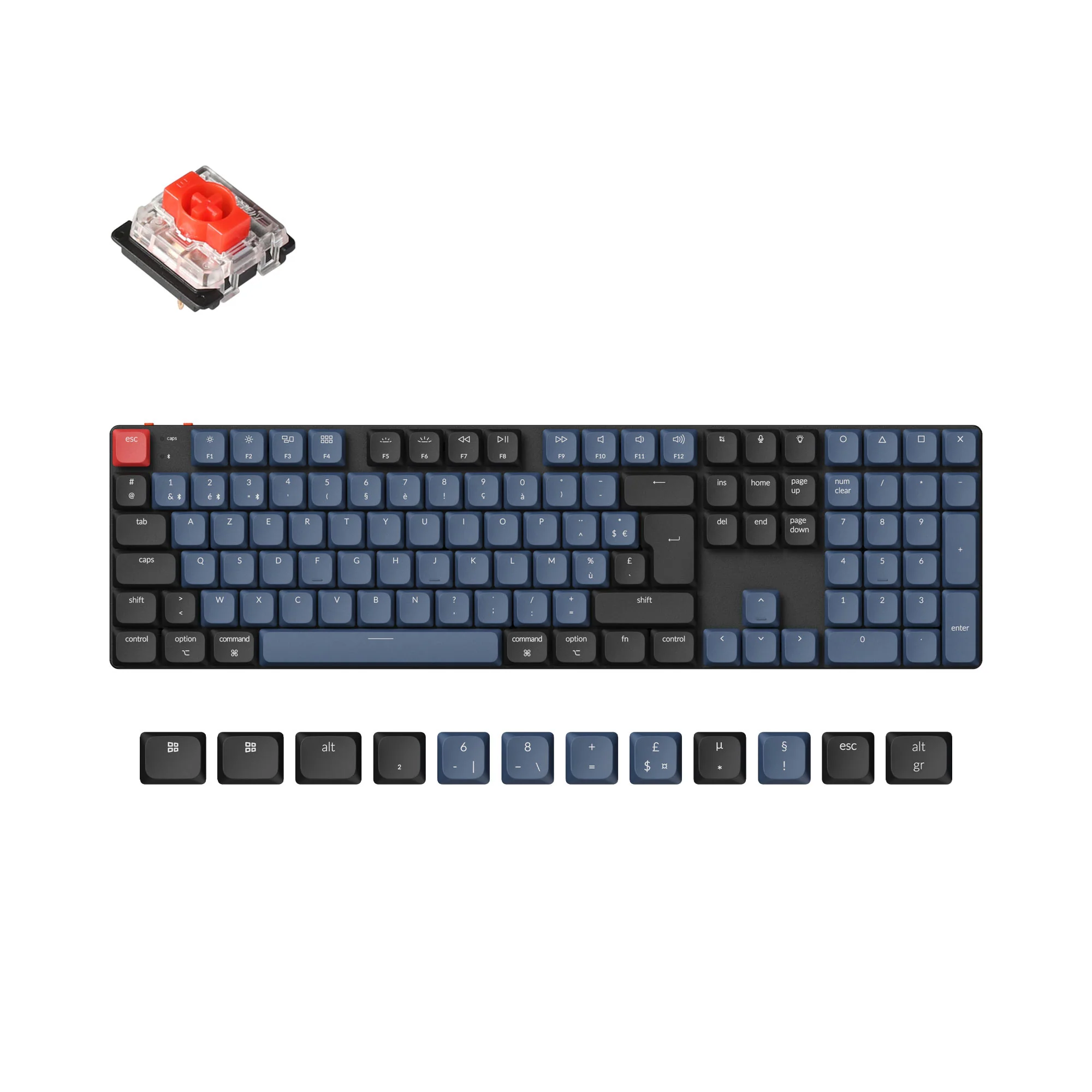 Coleção de teclado mecânico personalizado sem fio Keychron K5 Pro QMK/VIA layout ISO