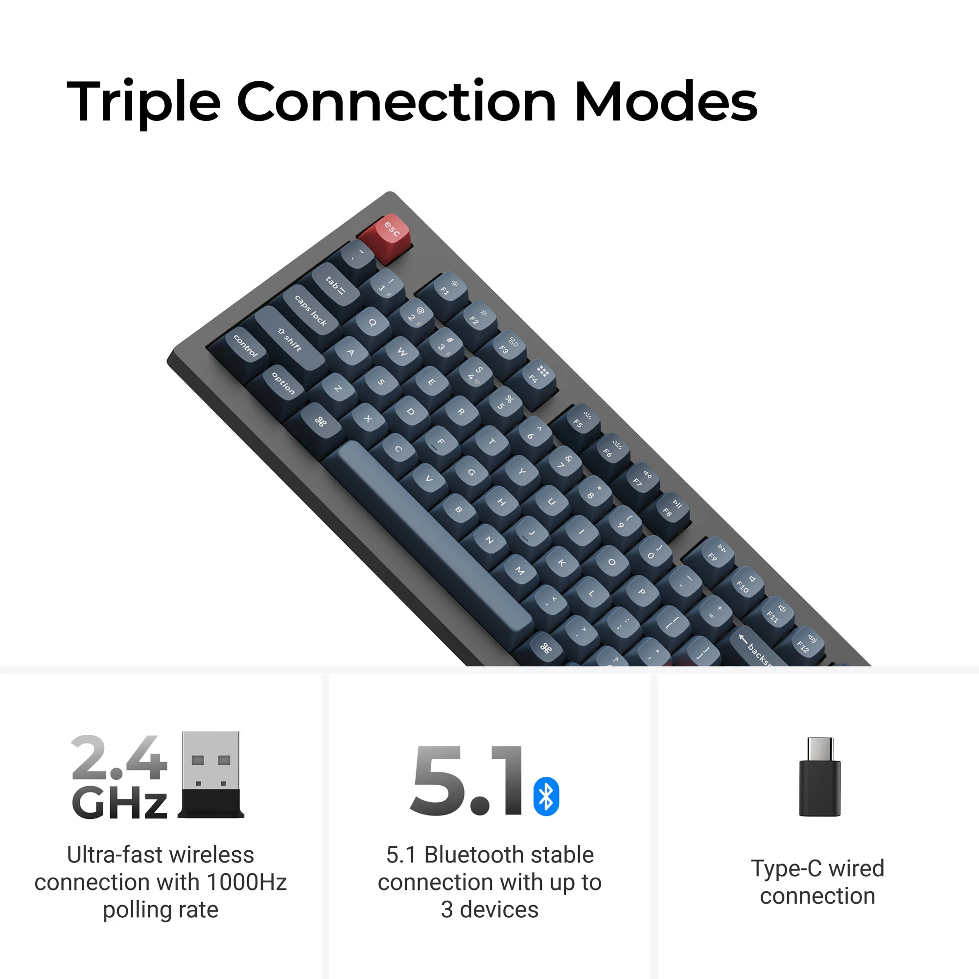 Teclado mecánico personalizado inalámbrico Keychron V5 Max QMK/VIA