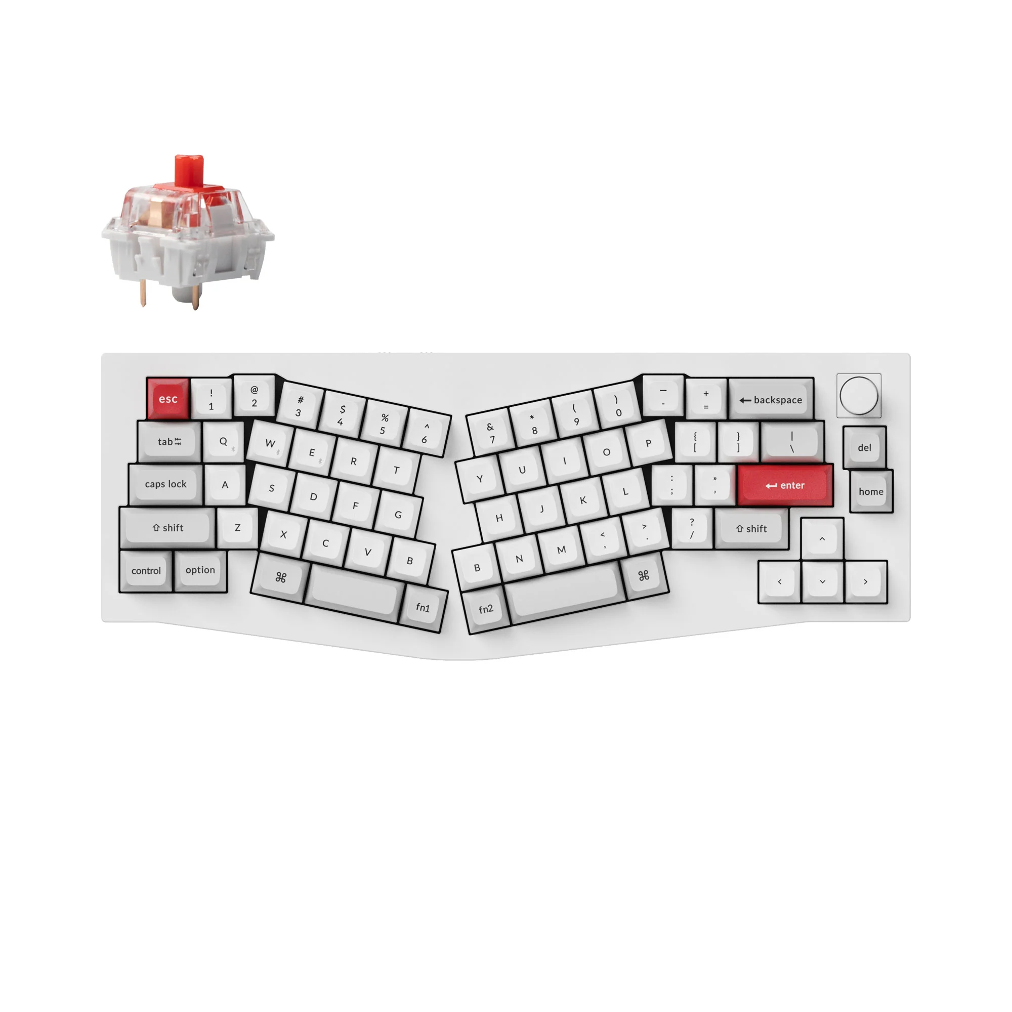 Teclado Mecânico Personalizado Sem Fio Keychron Q8 Pro (Layout Alice) QMK/VIA