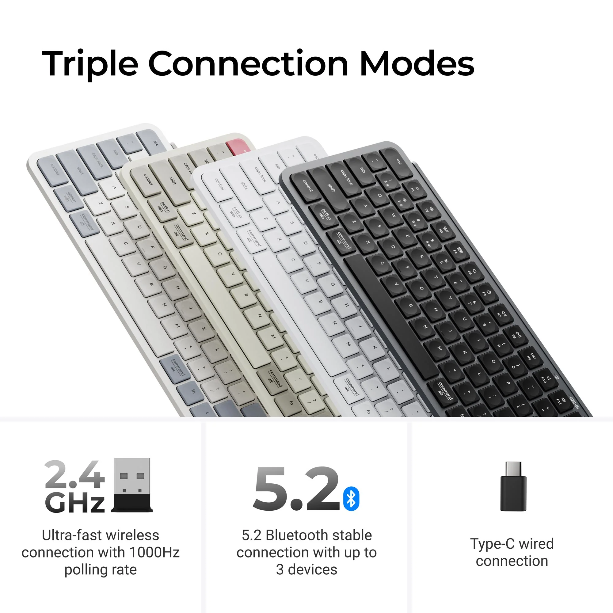 Keychron B1 Pro Ultra-slim trådløst tastatur