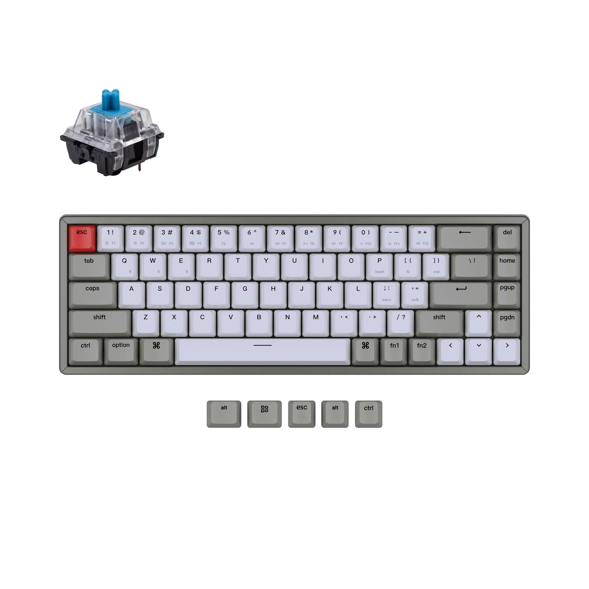 Teclado mecánico inalámbrico sin retroiluminación Keychron K6