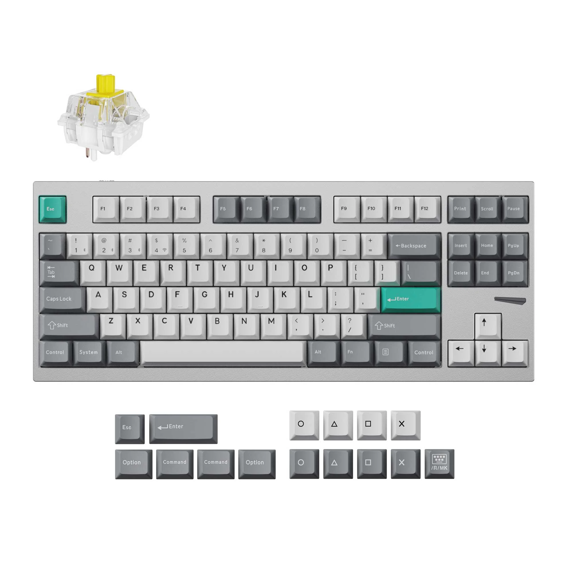 Teclado gamer personalizado sem fio QMK Lemokey L4