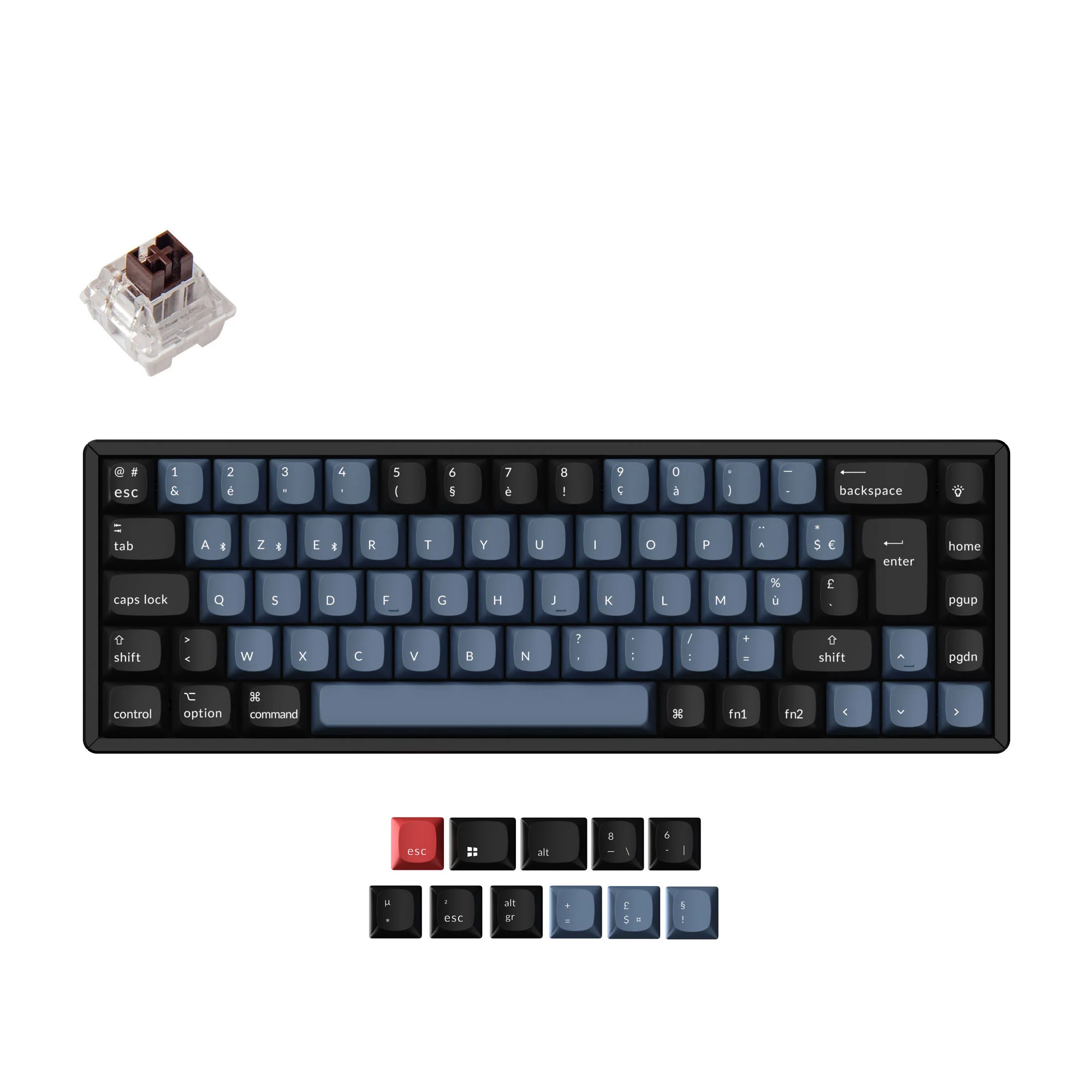 Keychron K6 Pro QMK/VIA Teclado Mecânico Sem Fio Coleção Layout ISO