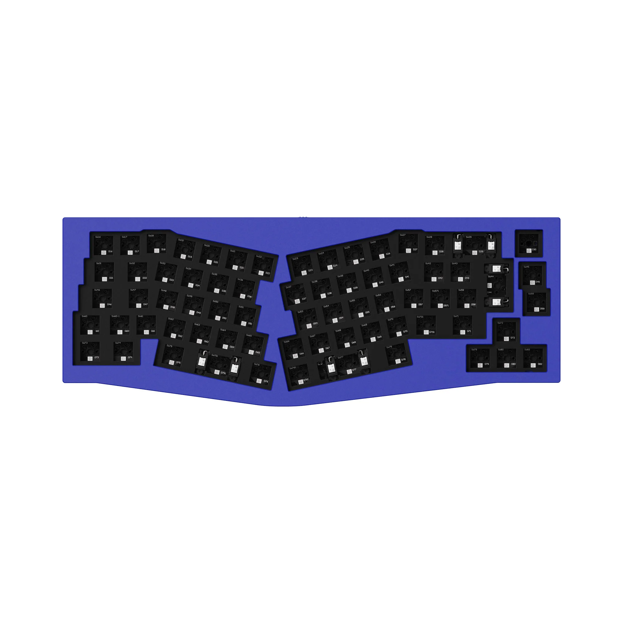 Teclado Mecânico Personalizado QMK Keychron Q8 (Layout Alice) - Coleção de Layout ISO