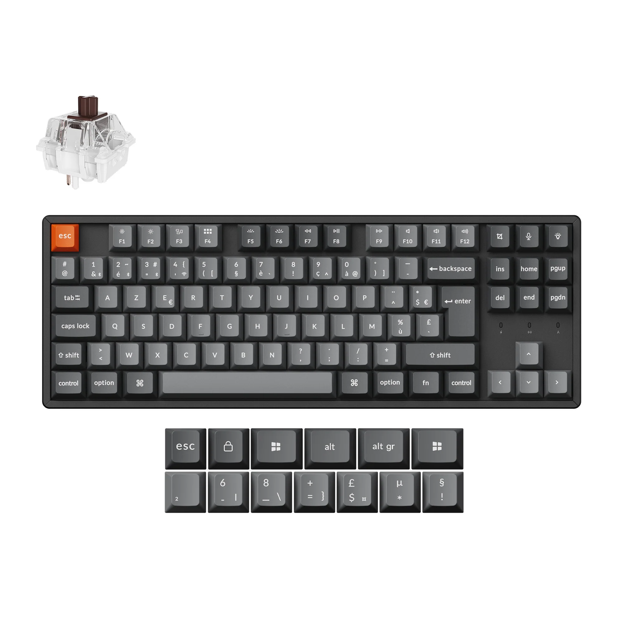 Keychron K8 Max QMK Wireless Mechanical Keyboard ISO Layout Collection