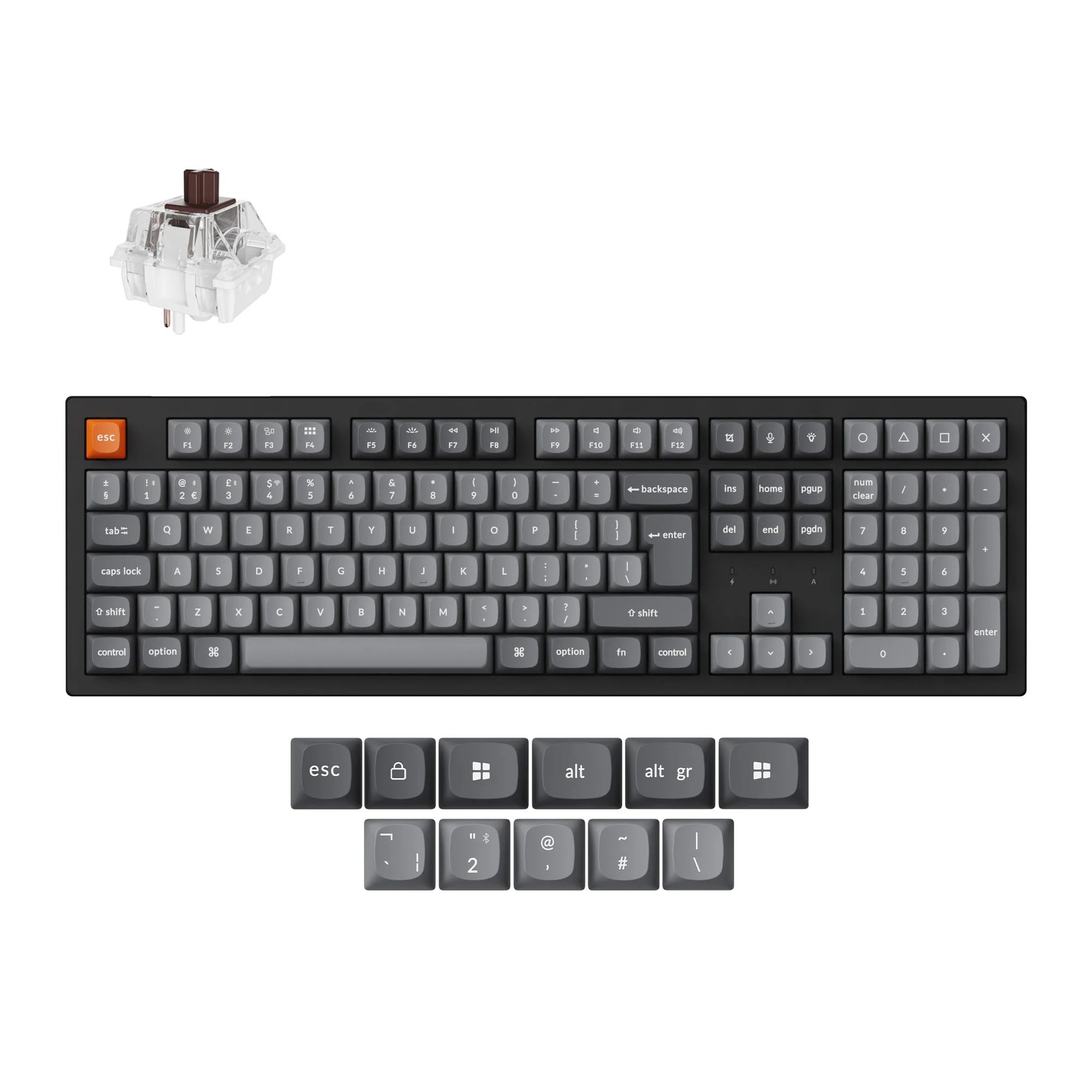 Keychron K10 Max QMK langaton mekaaninen näppäimistö, ISO-asettelu, kokoelma
