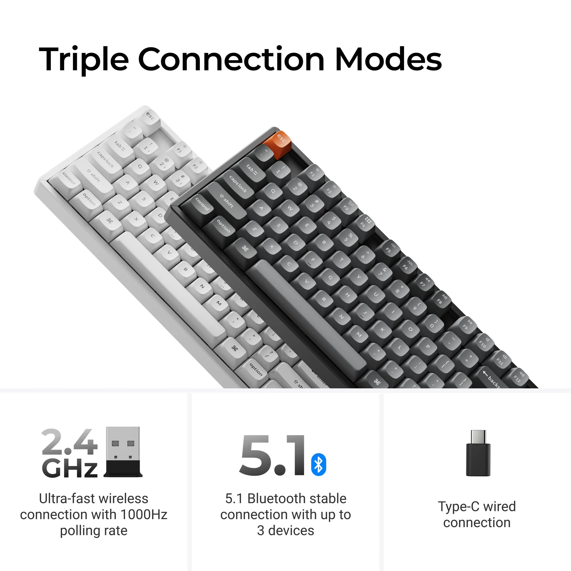 Keychron K8 Max QMK Teclado mecánico inalámbrico