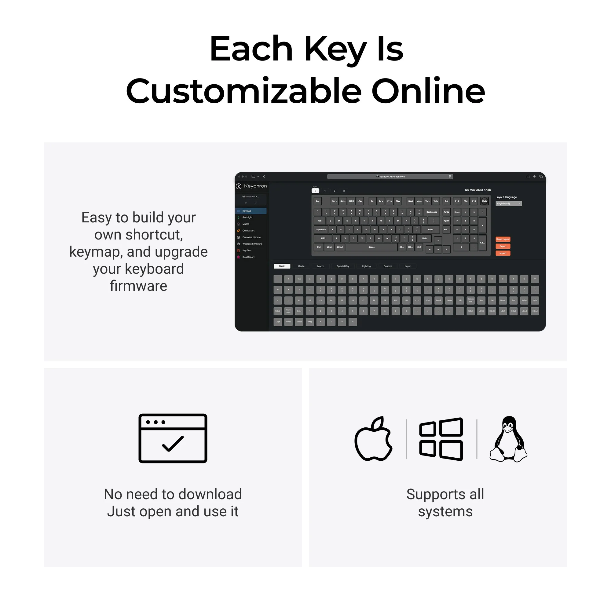 Keychron Q5 Max QMK/VIA Wireless Custom Mechanical Keyboard