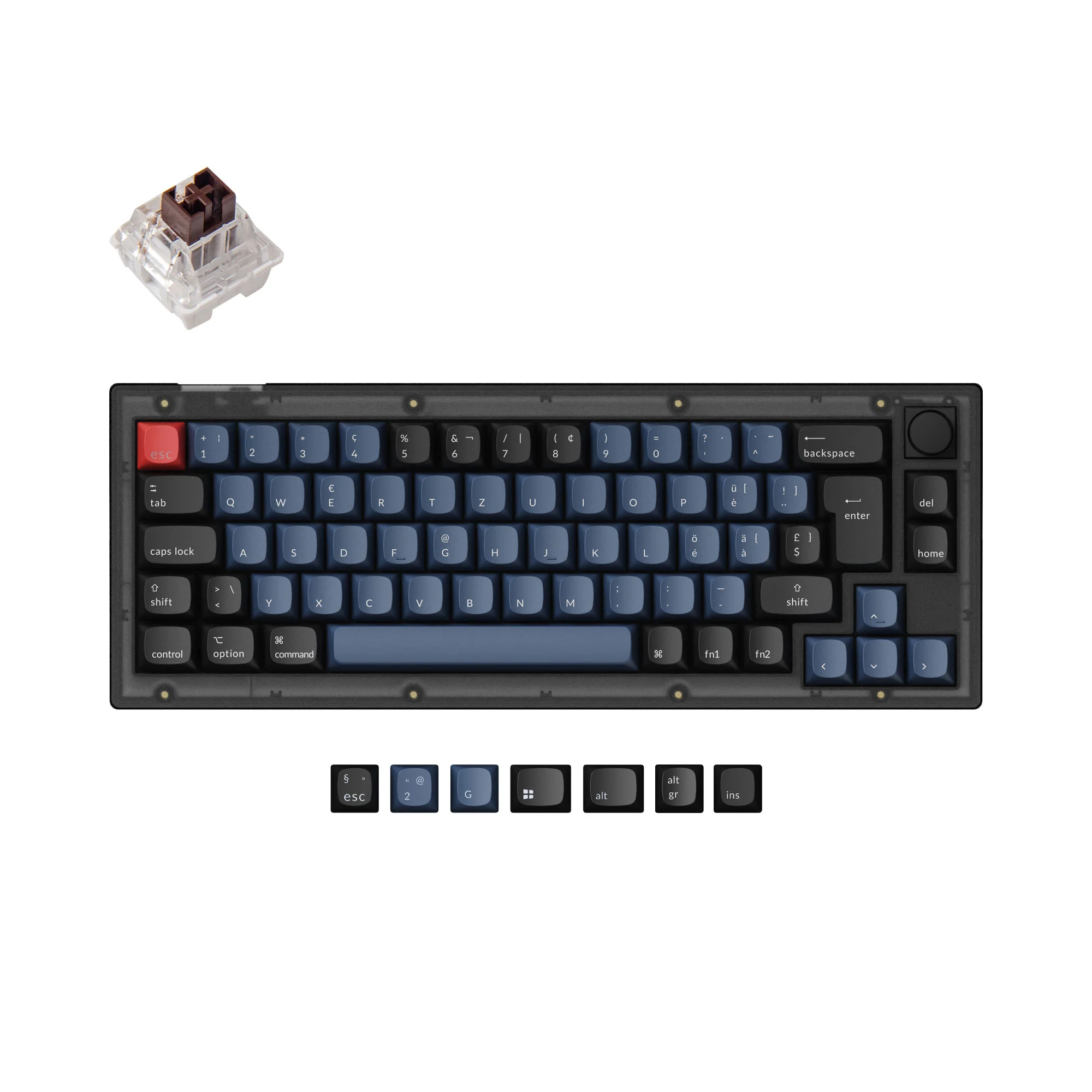Keychron V2 QMK Teclado Mecánico Personalizado Colección de Distribución ISO