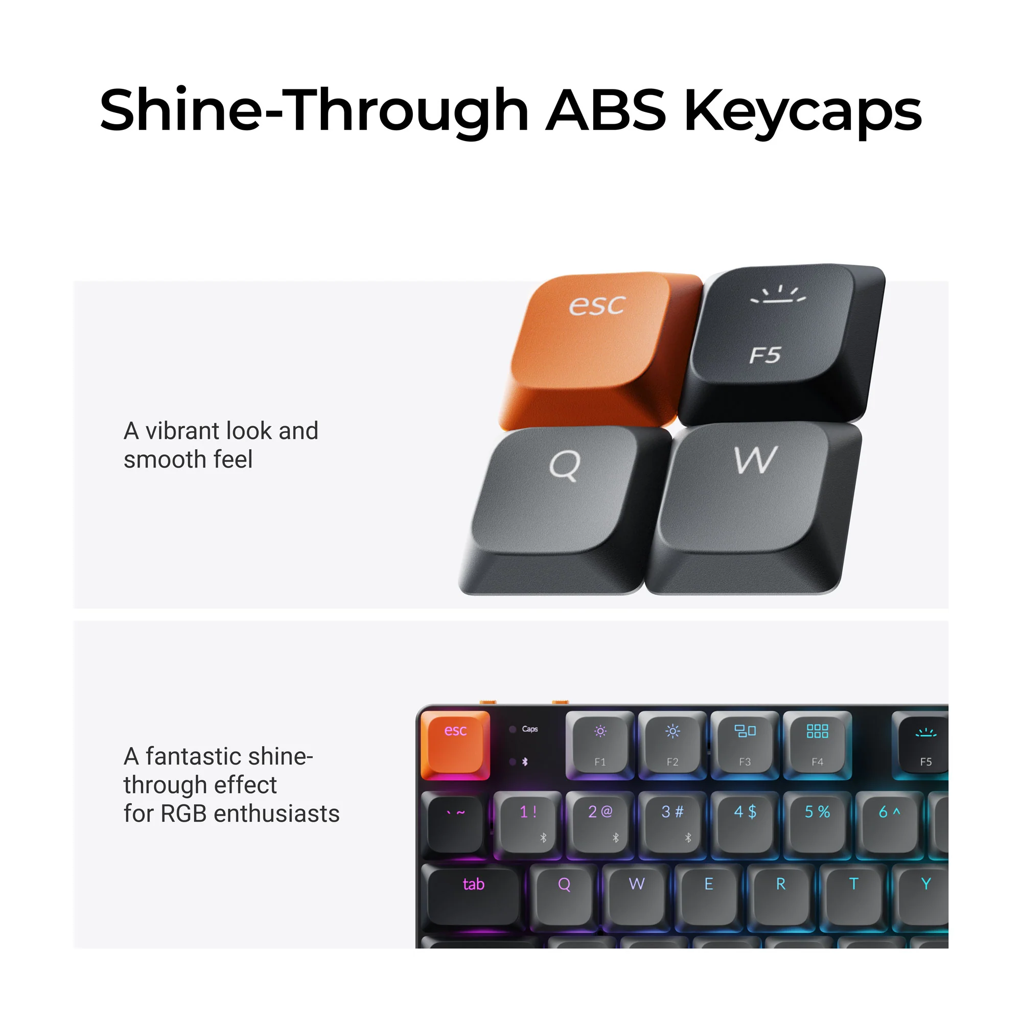 Teclado Mecânico Sem Fio Keychron K5 QMK (Versão 2)