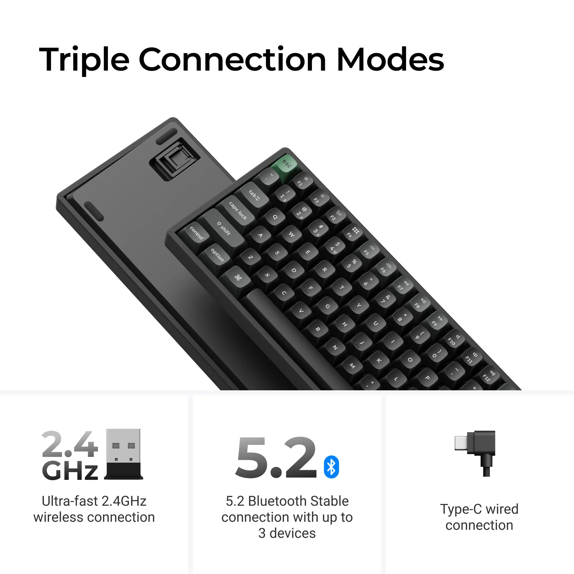 Teclado Mecânico Sem Fio Custom Keychron K2 Ultra 8K