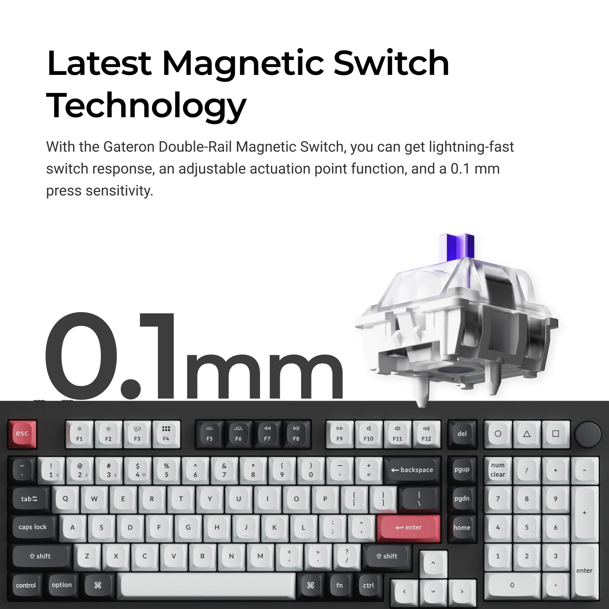 Keychron Q5 HE QMK langaton custom-näppäimistö