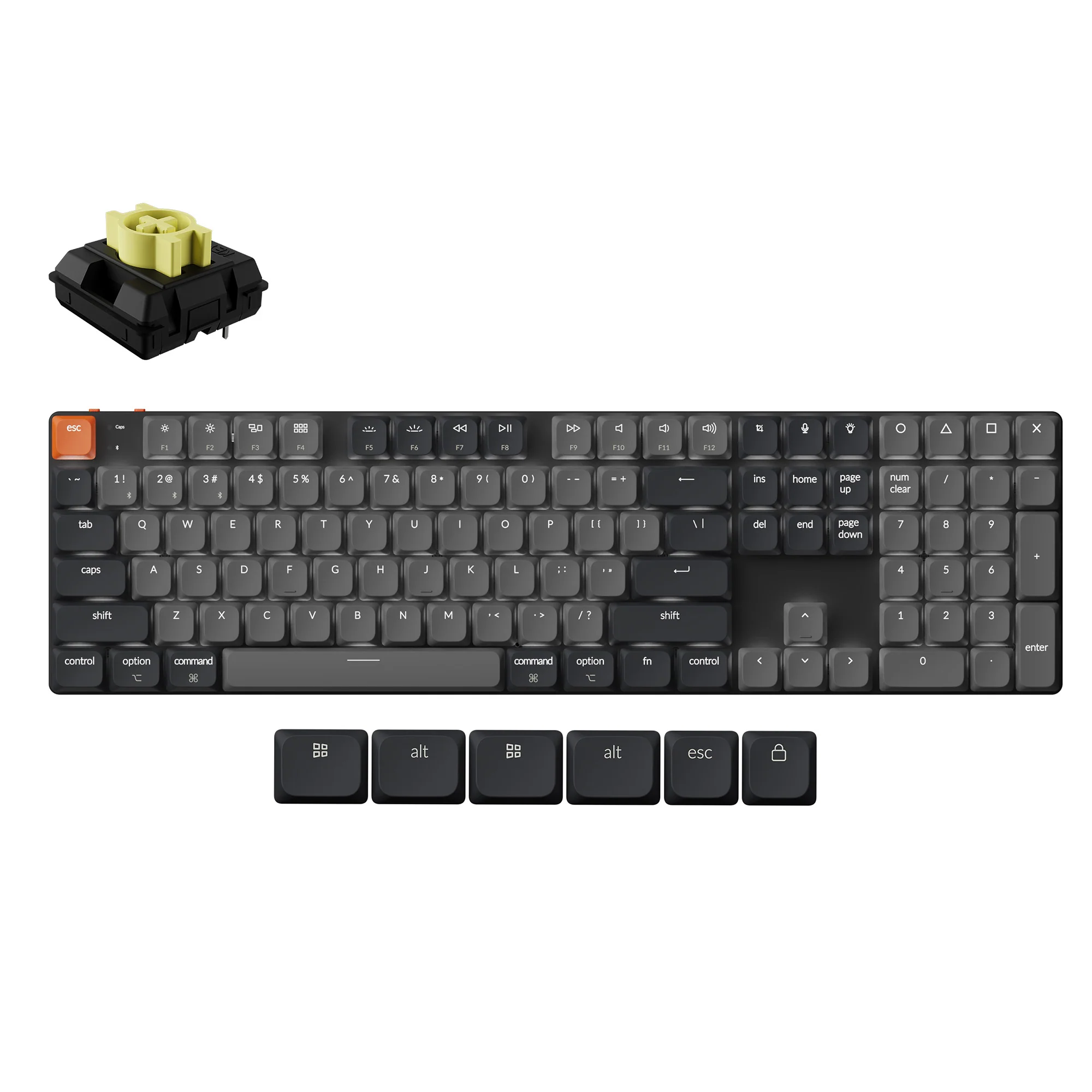 Teclado Mecânico Sem Fio Keychron K5 QMK (Versão 2)