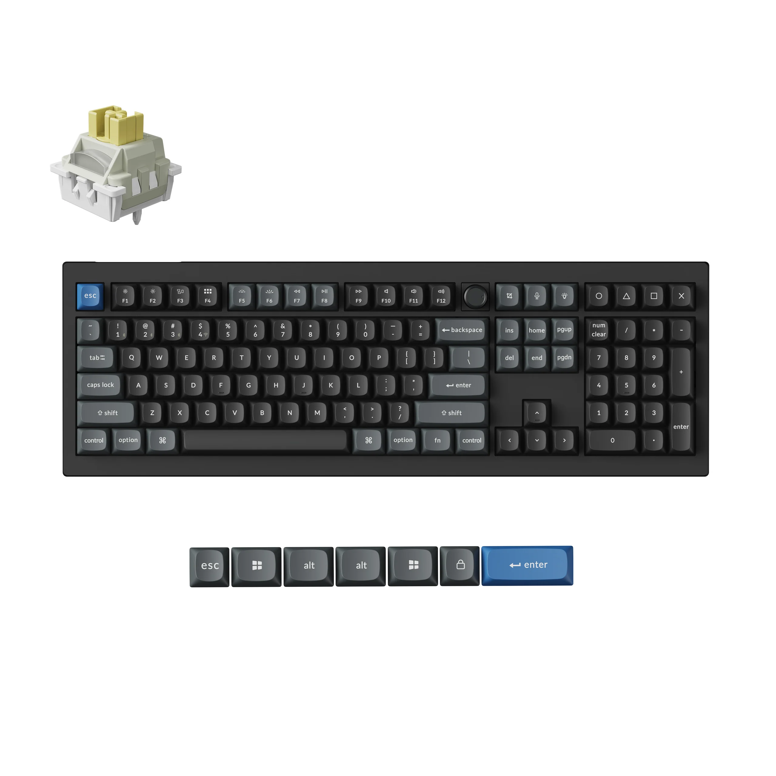 Teclado Keychron V6 Ultra Hybrid 8K inalámbrico magnético y mecánico