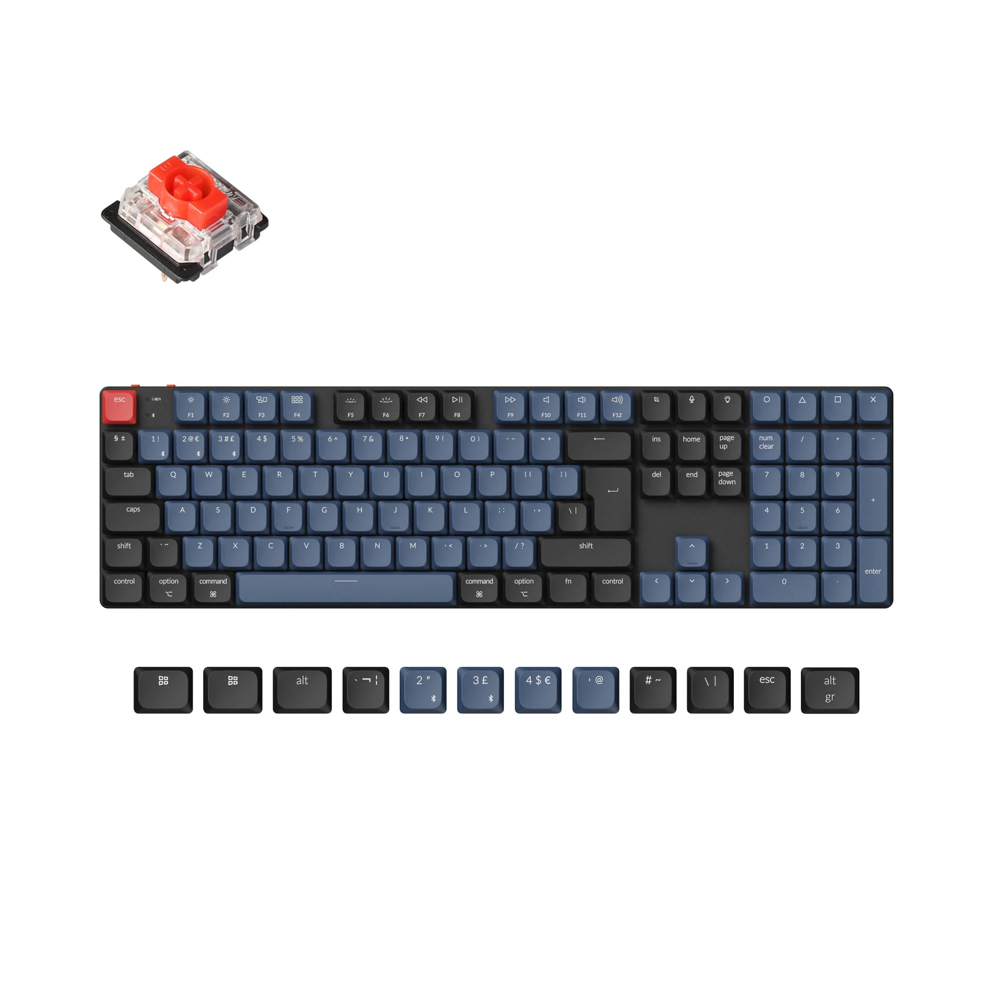 Coleção de teclado mecânico personalizado sem fio Keychron K5 Pro QMK/VIA layout ISO