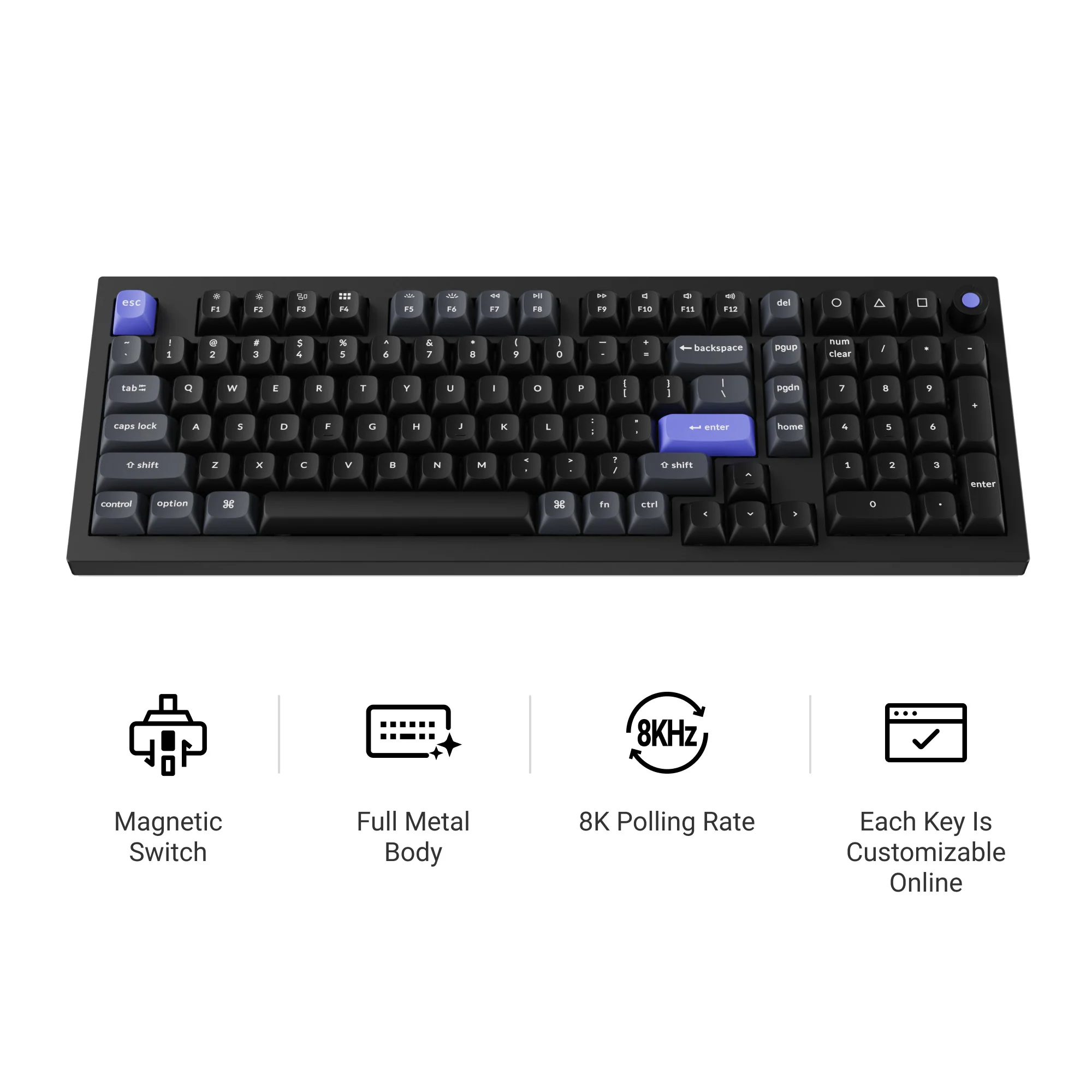 Teclado com interruptores magnéticos Keychron Q5 HE 8K