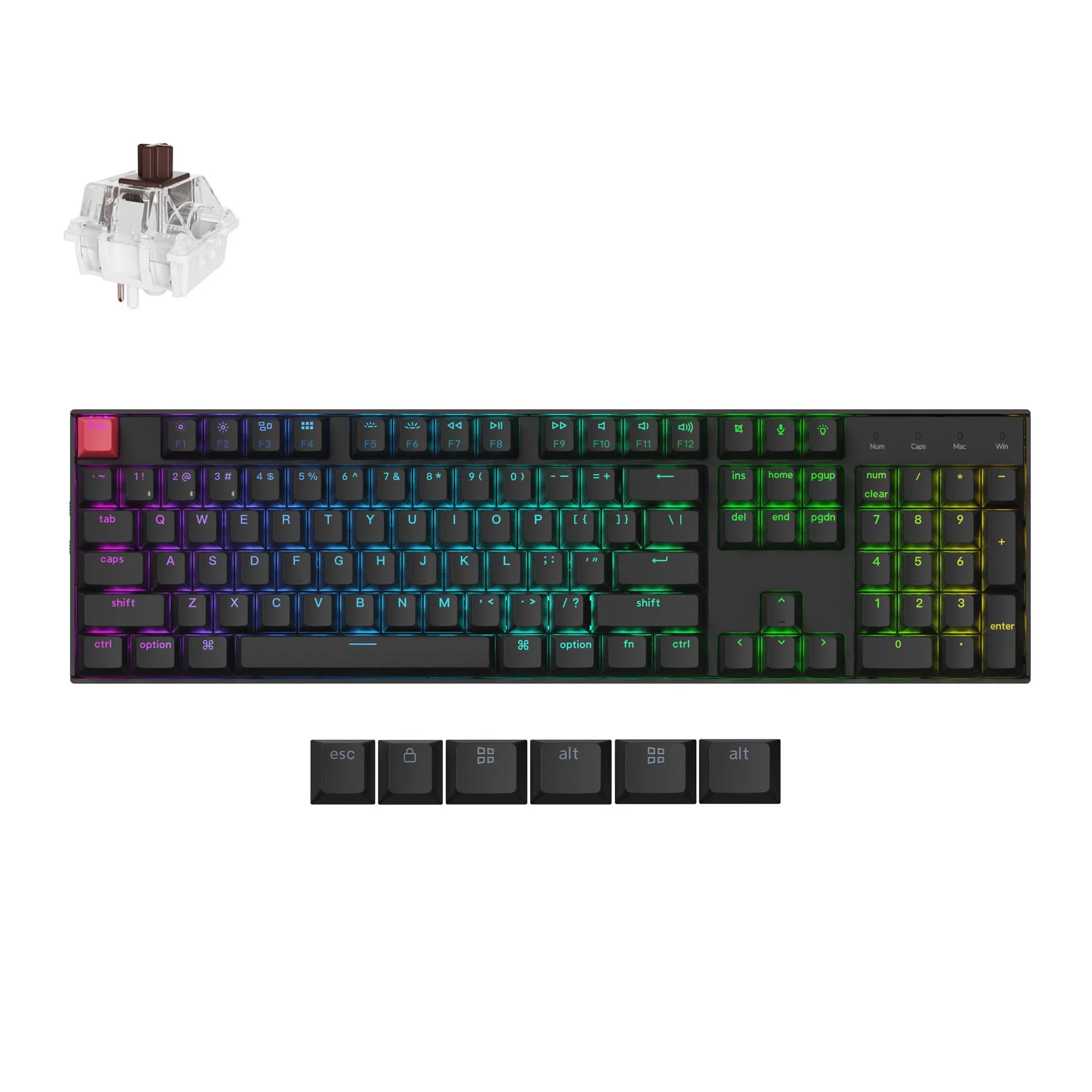 Keychron K10 QMK langaton mekaaninen näppäimistö (versio 2)
