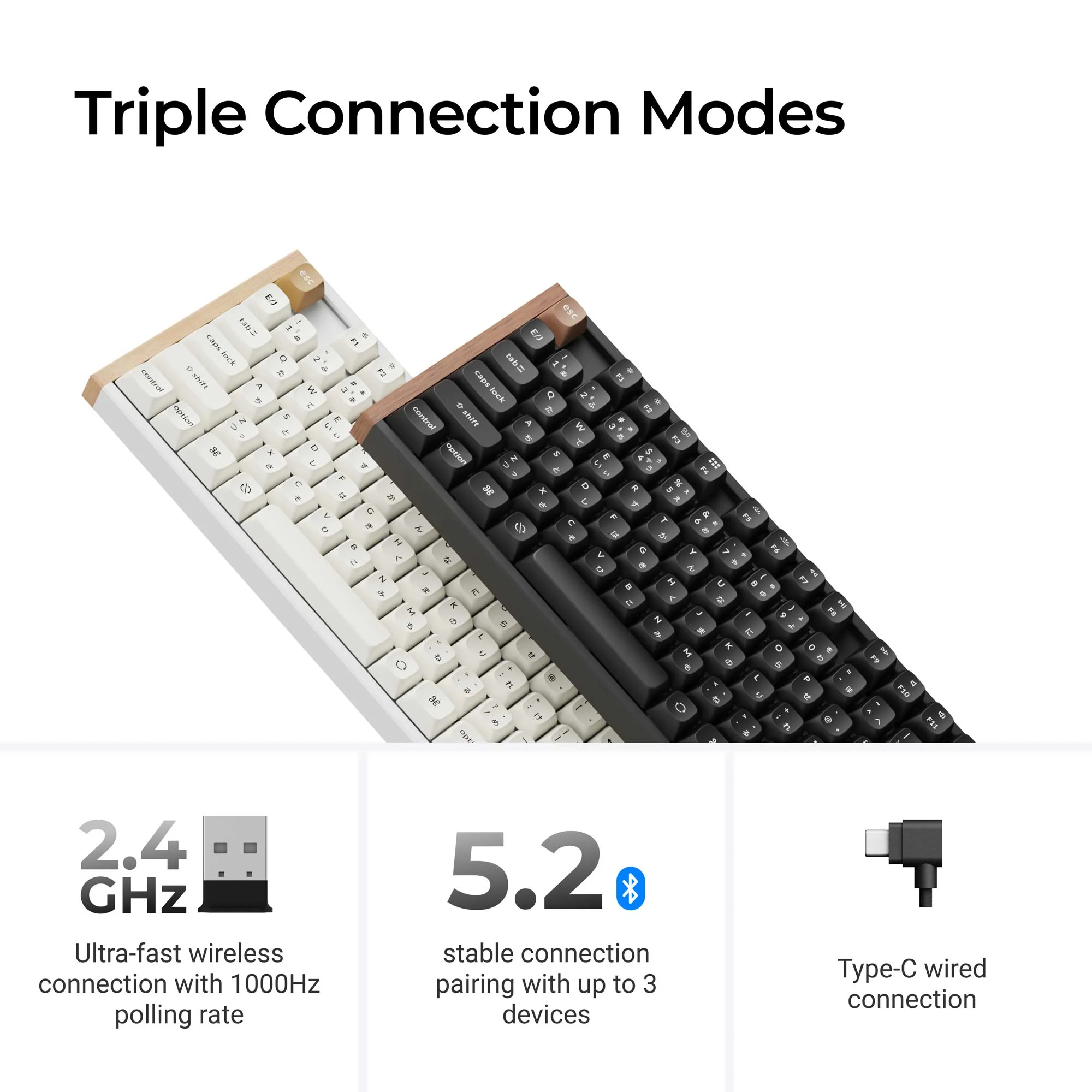 Keychron K8 HE Teclado personalizado inalámbrico con interruptores magnéticos (distribución JIS japonesa)