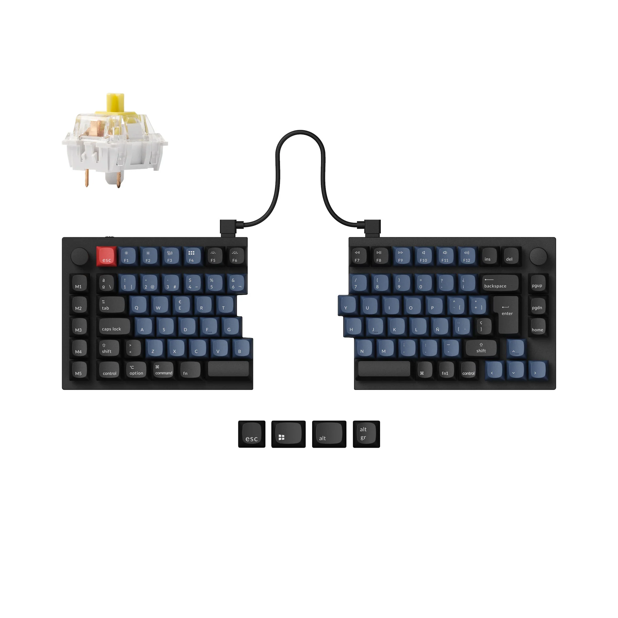 Keychron Q11 teclado mecánico personalizable QMK - colección de distribución ISO