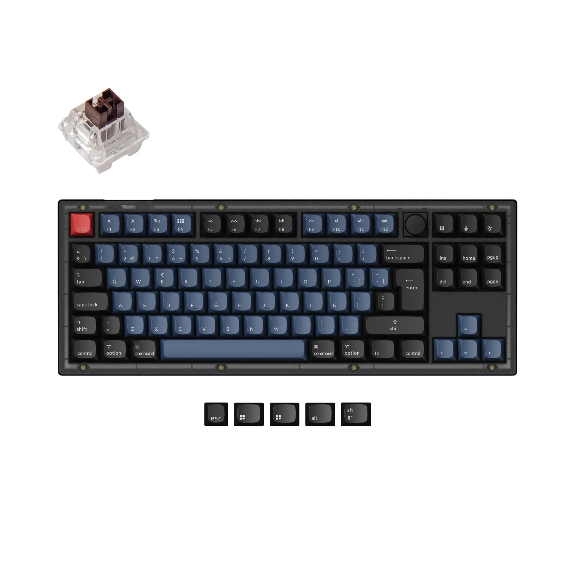 Keychron V3 QMK Custom -mekaaninen näppäimistö, ISO-asettelukokoelma