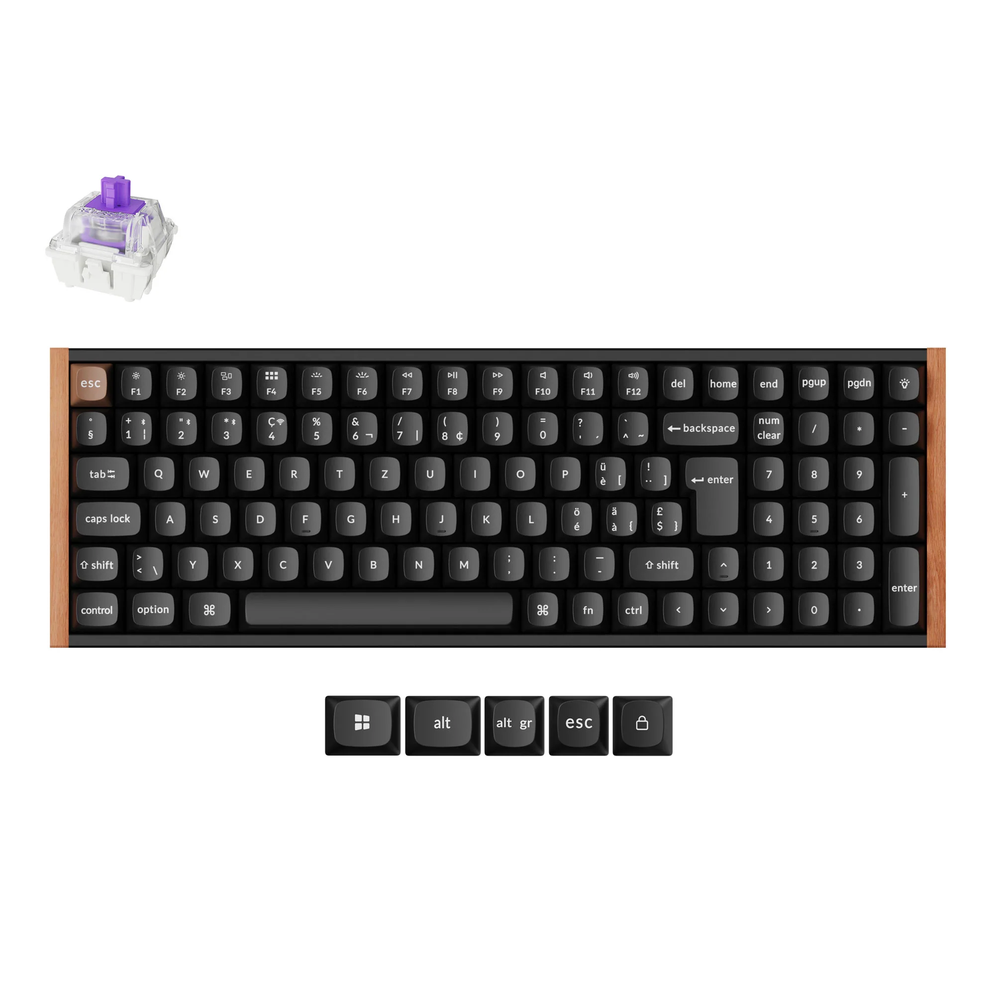 Keychron K4 HE Teclado sem fio personalizável com switch magnético, layout ISO - Coleção