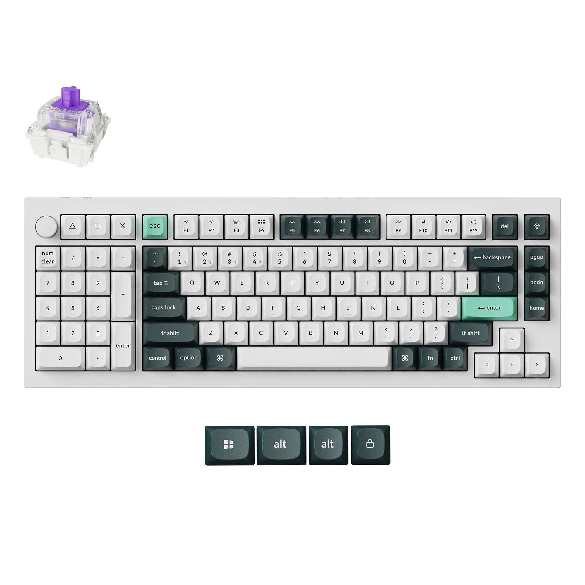 Teclado Sem Fio Personalizável Keychron Q12 HE QMK