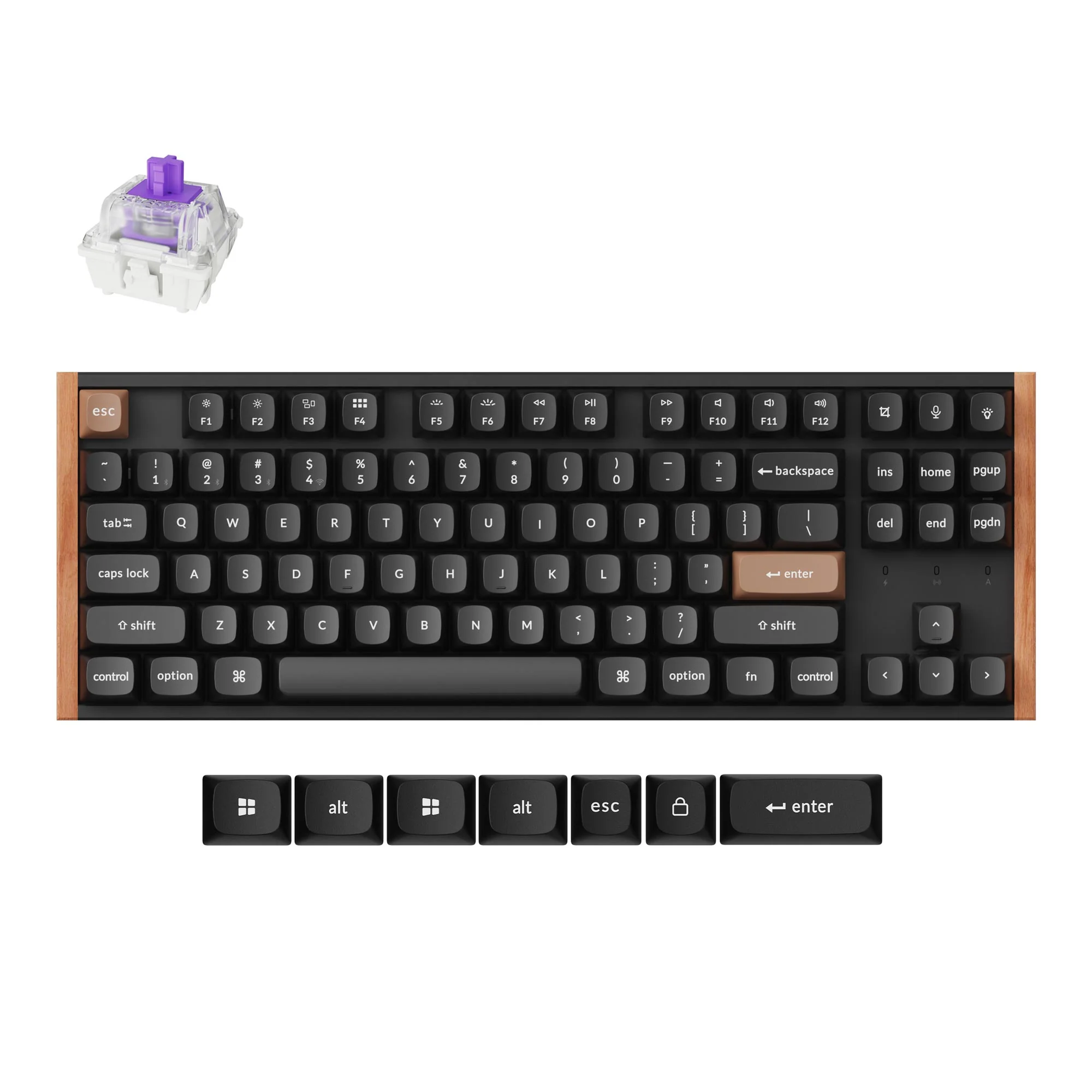 Teclado Personalizado Sem Fio Keychron K8 HE com Switch Magnético