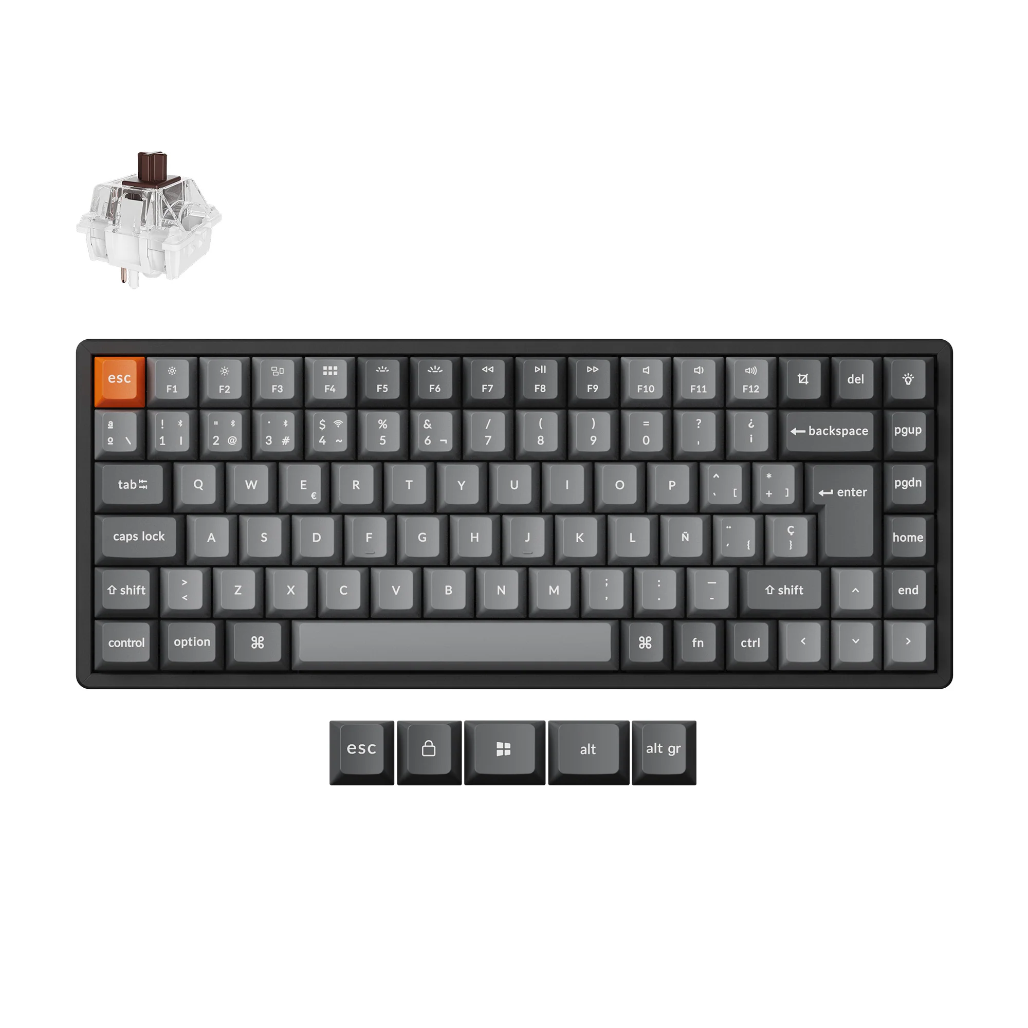 Keychron K2 Max Teclado mecánico inalámbrico QMK, colección de distribución ISO