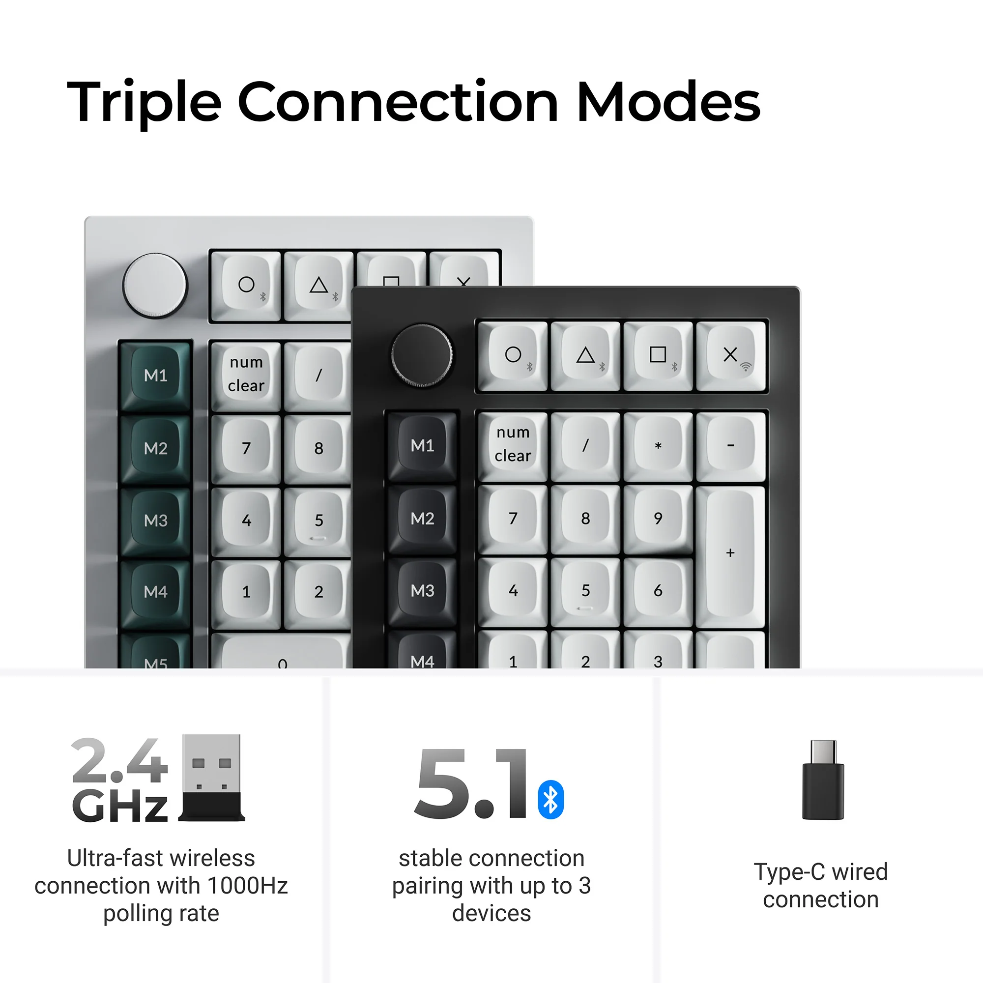 Keychron Q0 HE QMK langaton mukautettava numeronäppäimistö