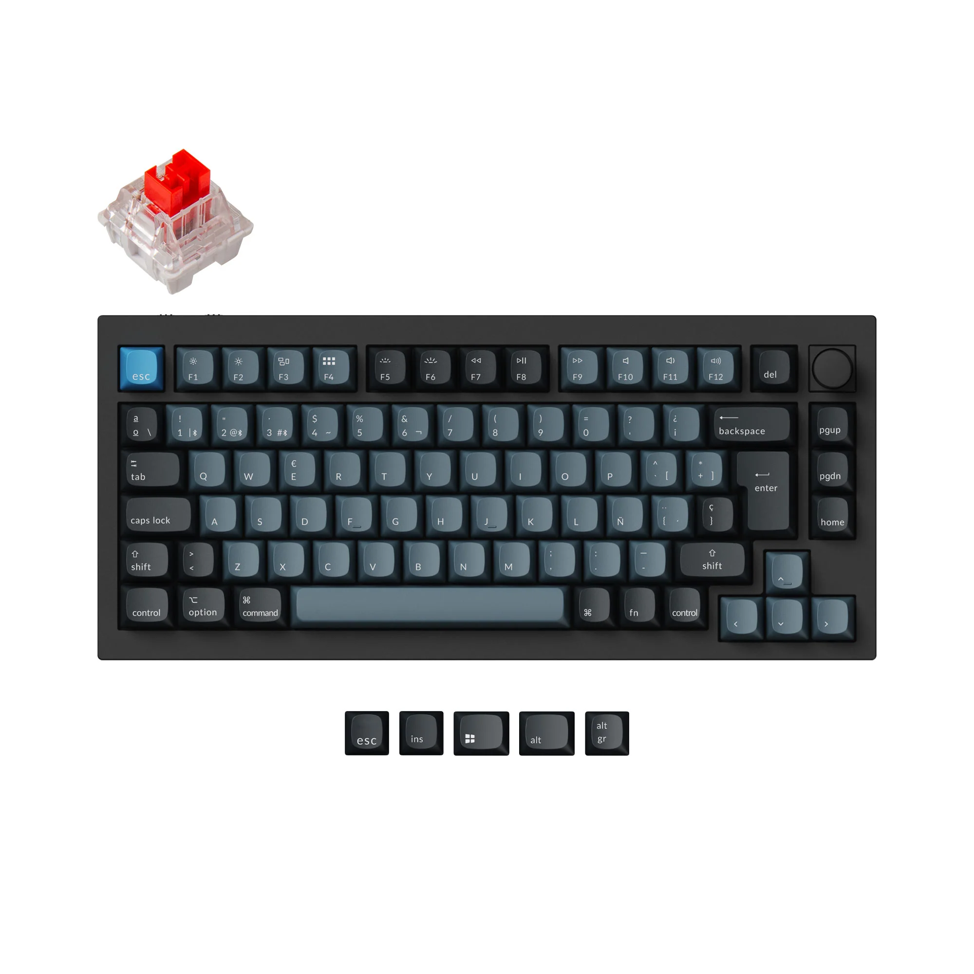 Keychron Q1 Pro QMK/VIA langaton Custom-mekaaninen näppäimistö ISO-asettelukokoelma