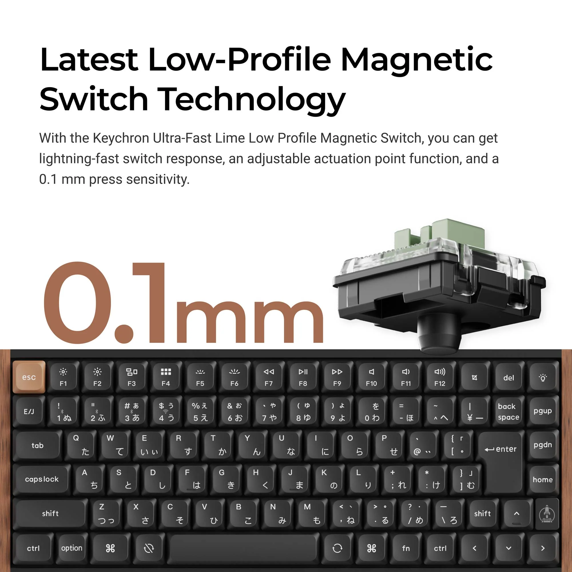 Keychron K3 HE langaton magneettikytkinnäppäimistö (Japanin JIS-asettelu)