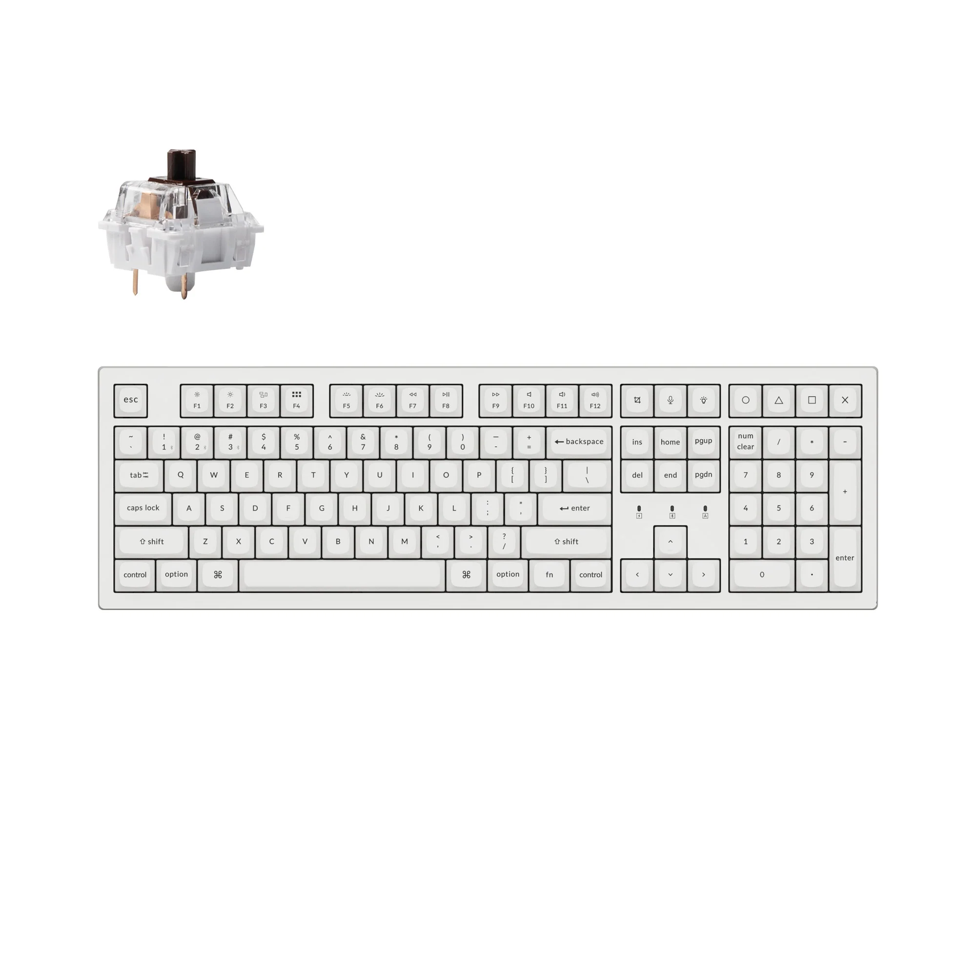 Teclado Mecânico Sem Fio Keychron K10 Pro QMK/VIA