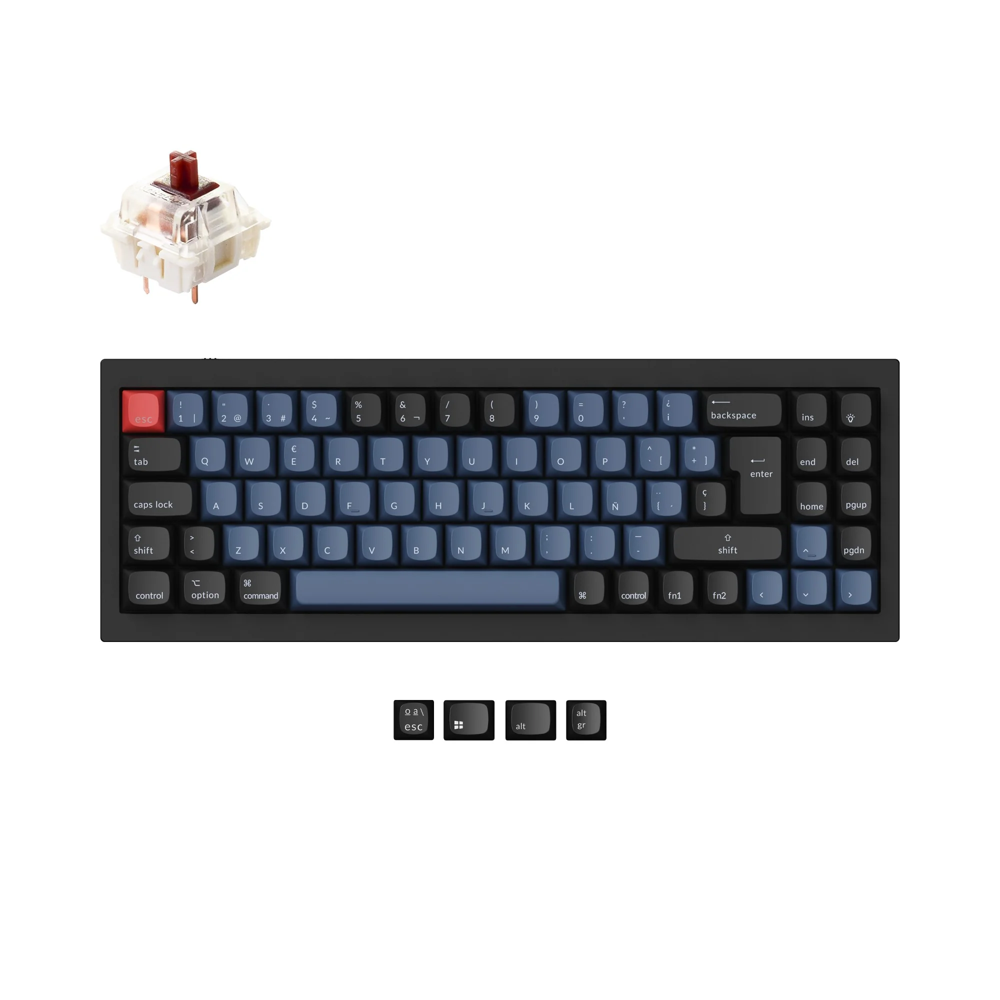 Colección Keychron Q7 QMK teclado mecánico personalizado diseño ISO
